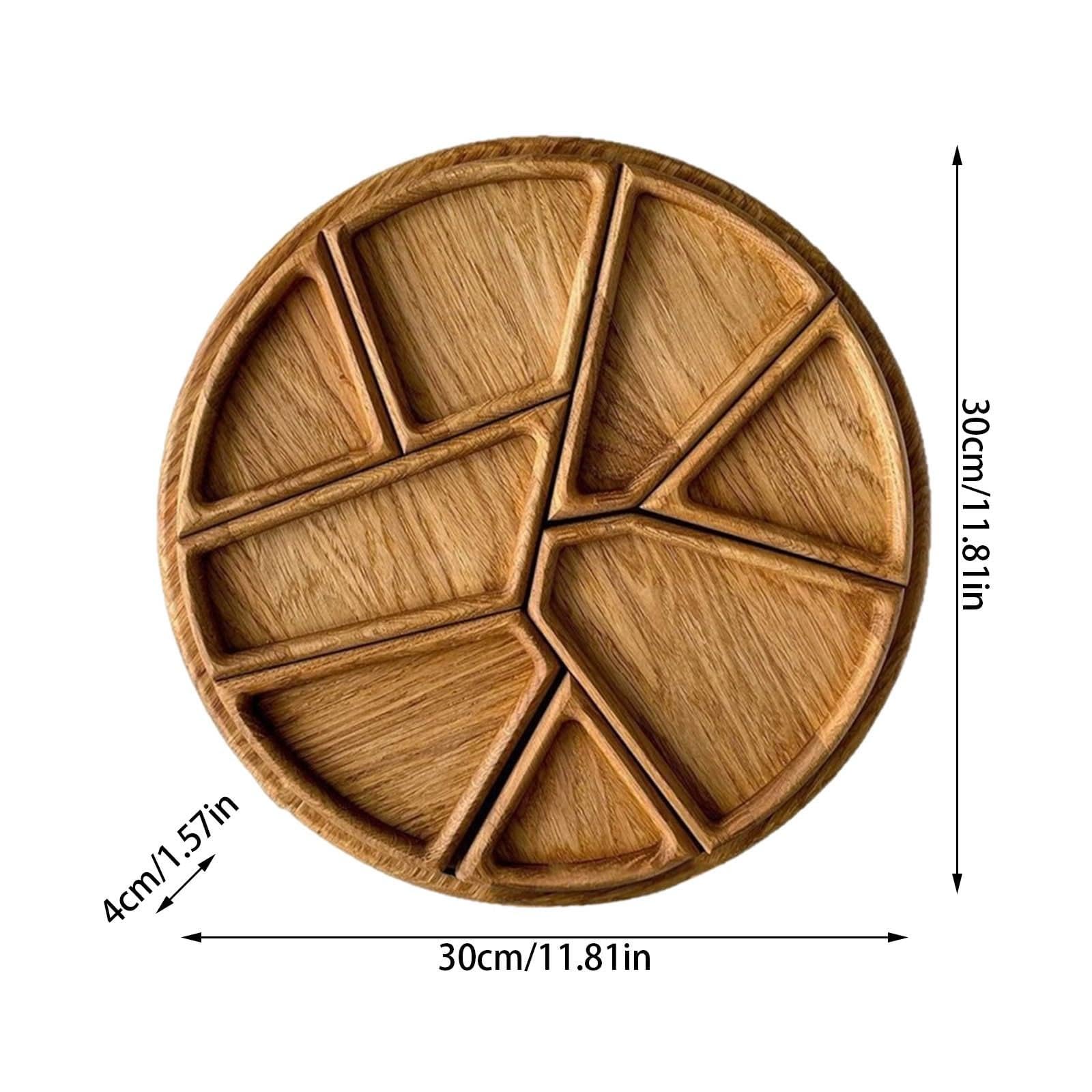 Serving Tray Wooden with Removable Dividers And Compartments for Appetizers Desserts Dinner Parties And Weddings.