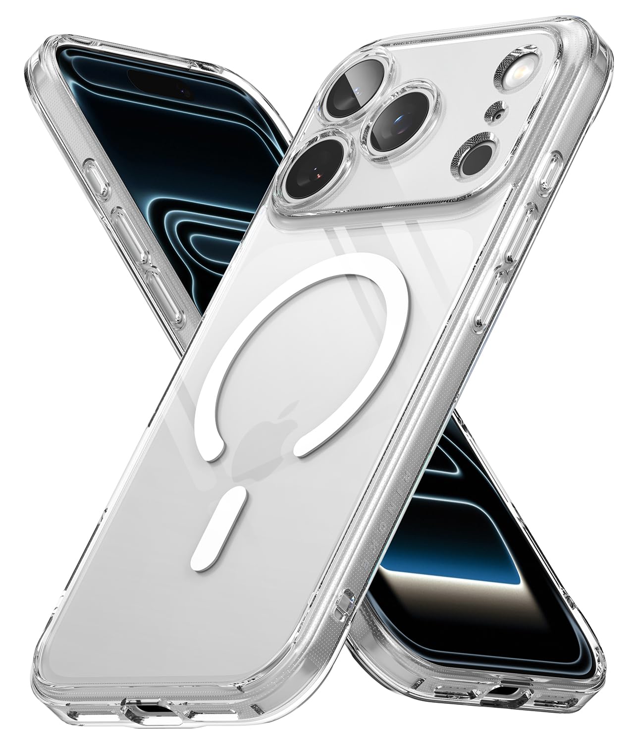 Ringke Fusion for iPhone 17 Pro Max Case [Compatible with MagSafe] [Scratch-Resistant] Slim Transparent Shockproof Bumper Cover with Full Coverage Camera Protection - Magnetic Clear