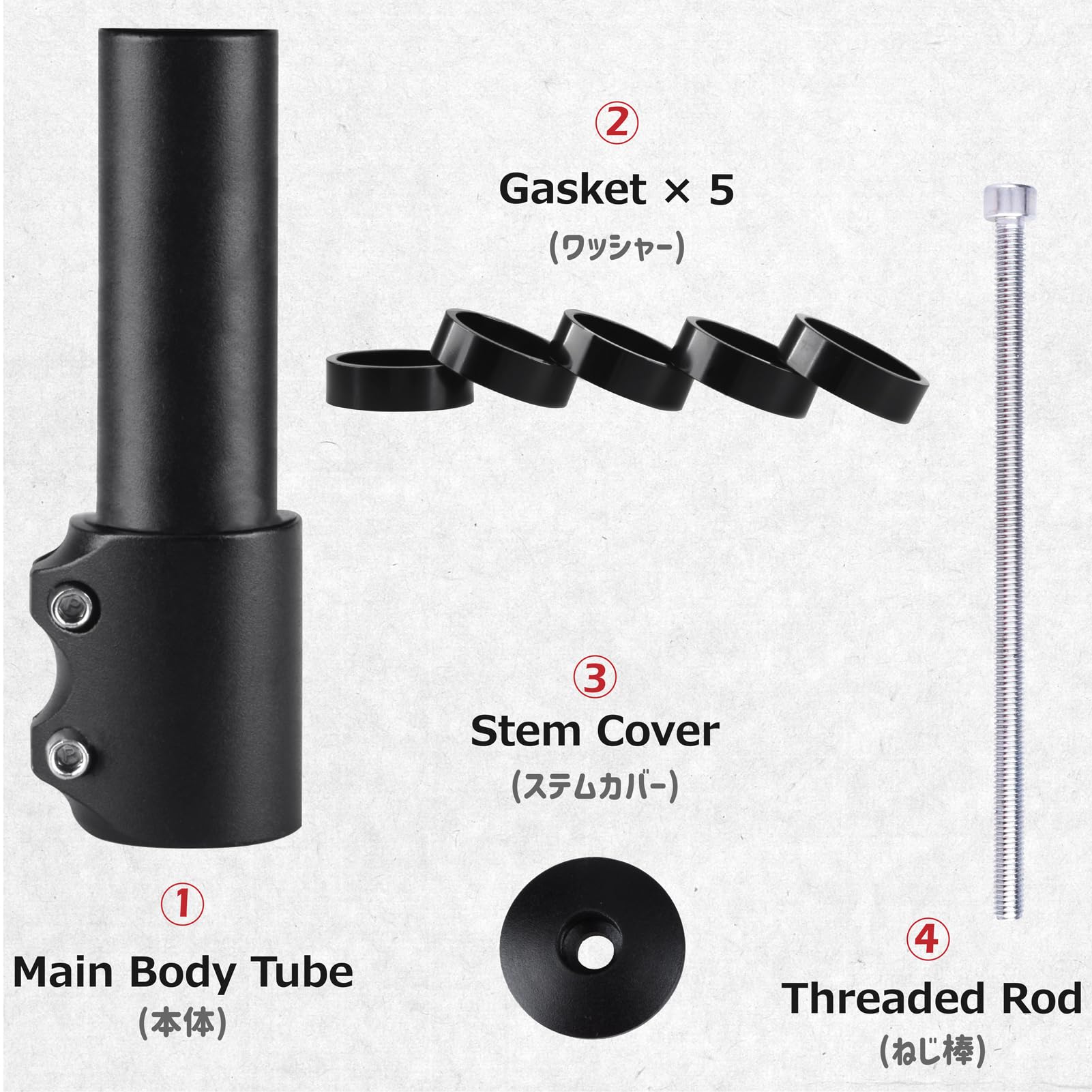 Azarxis Przedłużacz kierownicy ze stopu aluminium, regulowany adapter do roweru górskiego, szosowego, toru, MTB, BMX, DH, Fixie