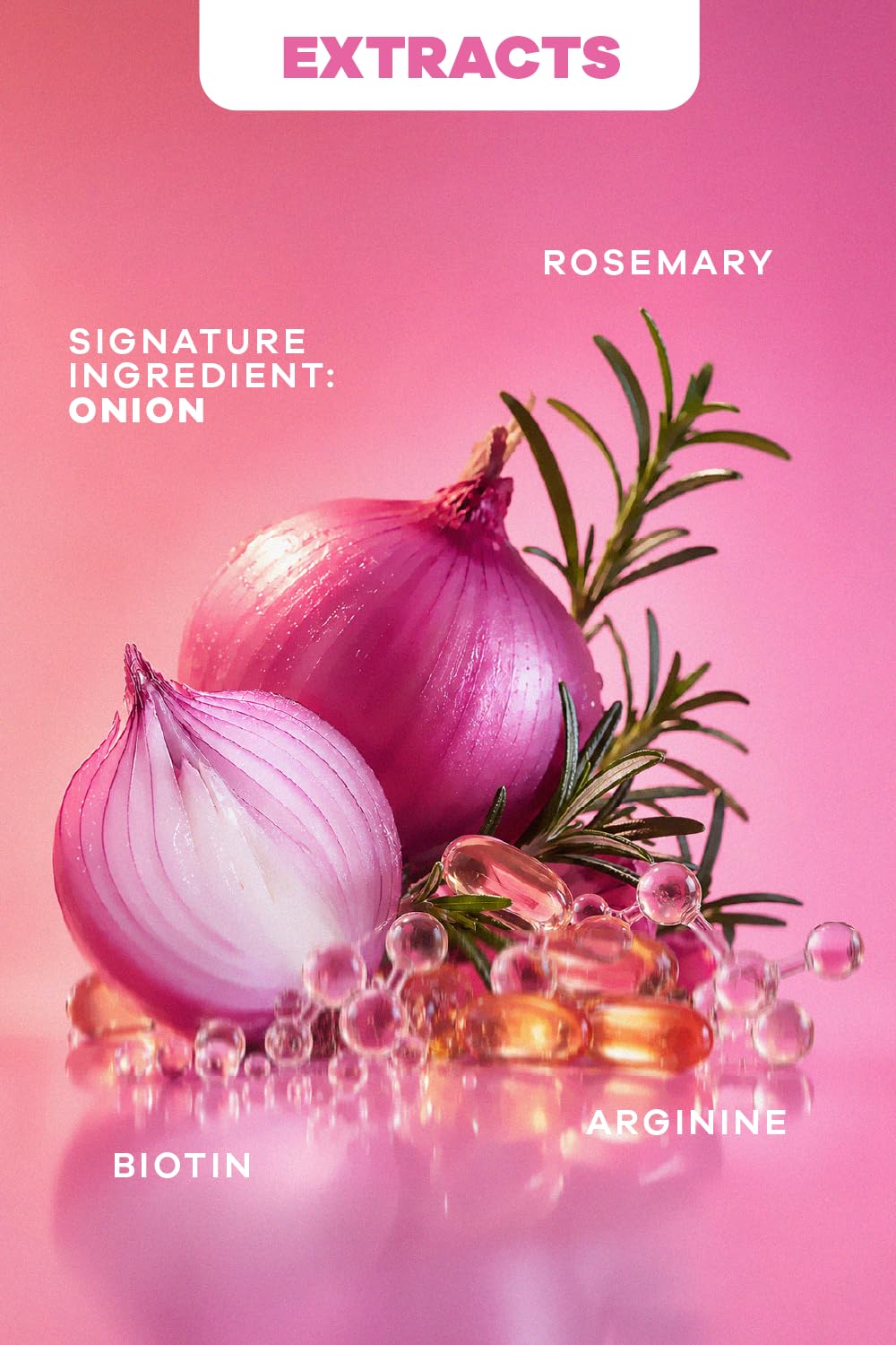 Natural sant Onionvital Haarserum mit Zwiebeln, Rosmarin, Biotin und Arginin, feuchtigkeitsspendendes Serum für die Pflege der Kopfhaut und des Haares, 60 ml