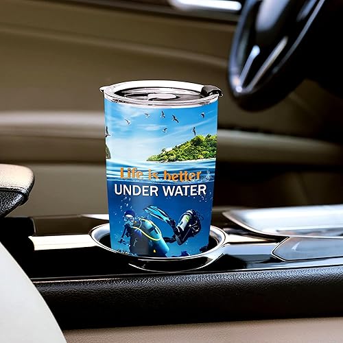 Miniatura 4 de Vaso de buceo personalizado con nombre personalizado, taza aislada, regalos de café para buceadores, hombres, mujeres, esposo, en cumpleaños,