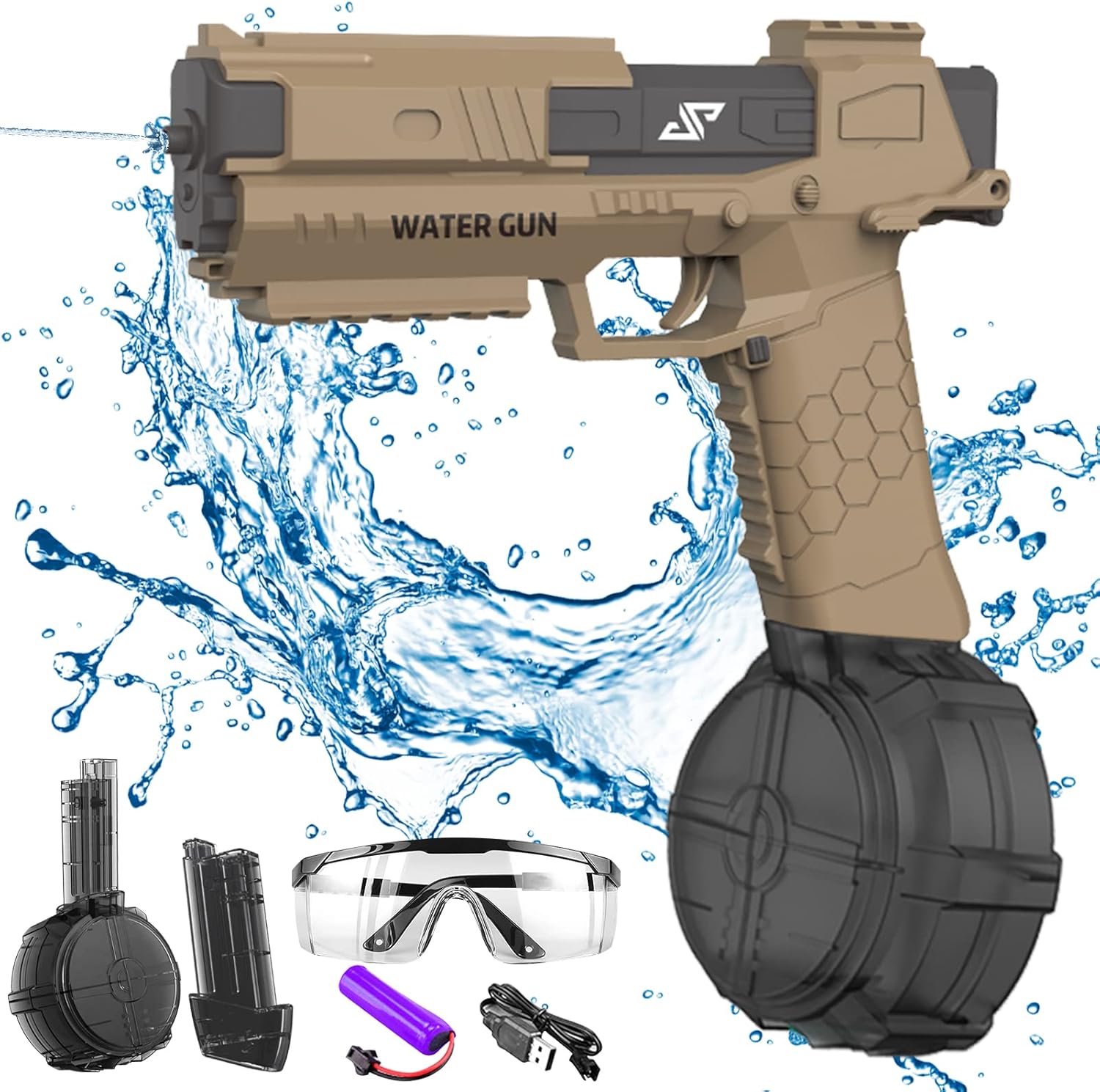 Electric Water Gun for Adults Children, Water Gun with Long Range 32