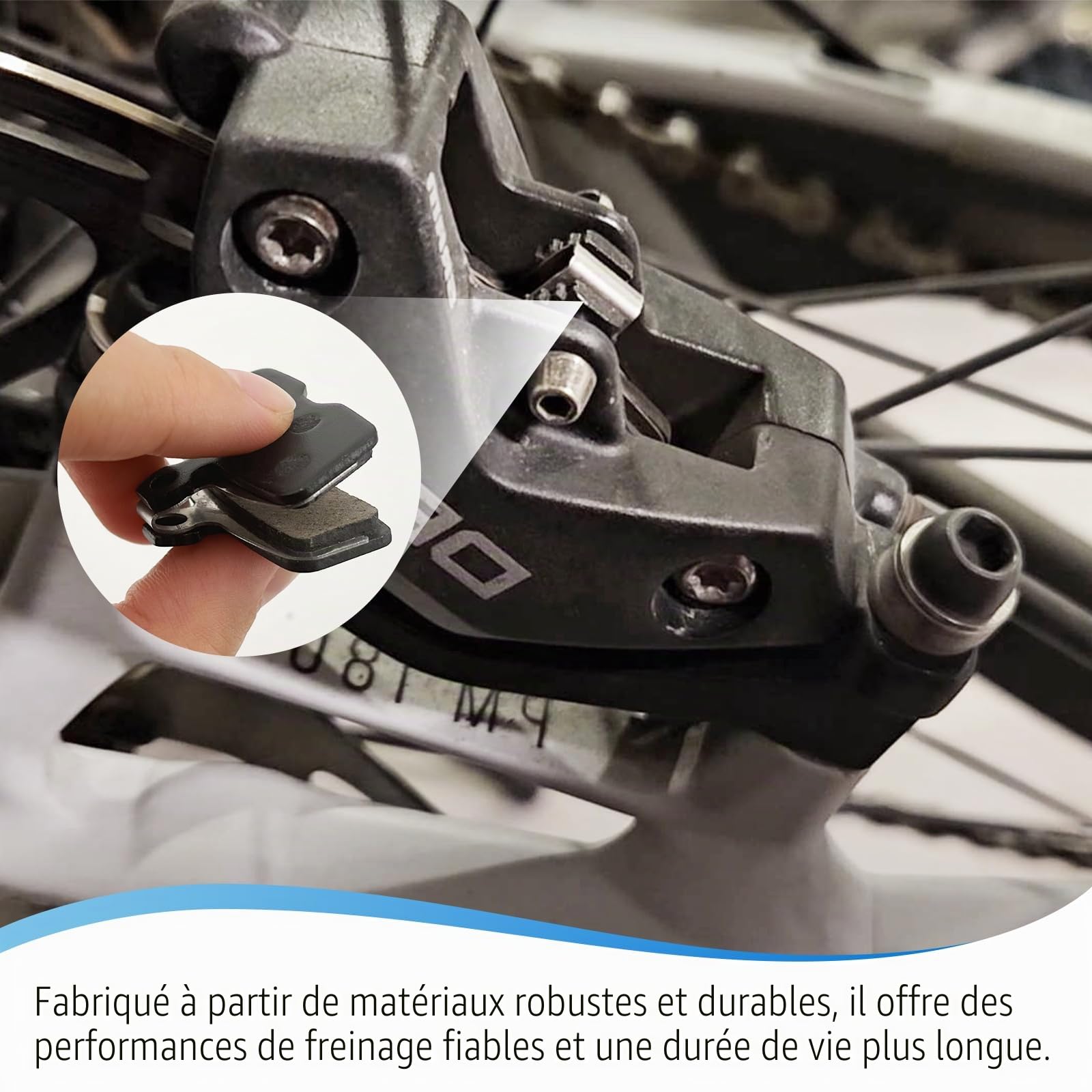 Plaquettes de frein à disque pour SRAM DB8-2 paires de plaquettes de frein à disque, adapté pour SRAM Code R, guide RE, G2 RE, plaquettes de frein pour vélo avec plaque de réglage, facile à monter