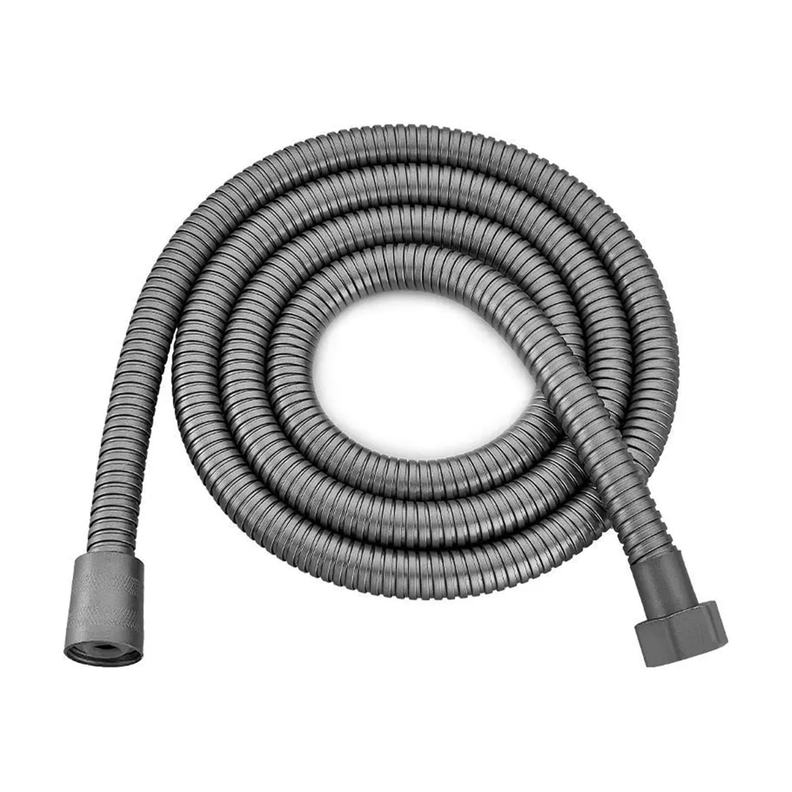 Stainless Steel Flexible Shower Hose, Shower Head Stainless Steel Silicone Hose Multicolor 1.5-2M Low Pressure Self-Cleaning(Grey,2.0M)