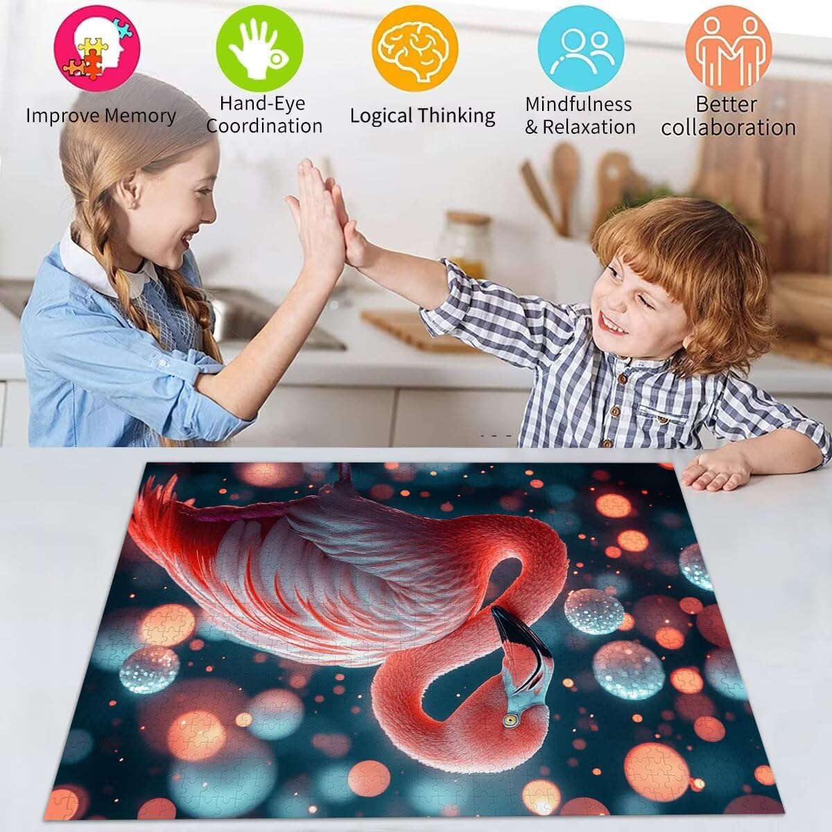 Puzzle Erwachsene 2000 Teile Flamingo Traum Educa Jigsaw für Kinder ab 8 Jahren Mädchen Jungen, Erwachsene Impossible Klassische Puzzles Schwer, Anspruchsvoll Spielspaß, Als Geschenke 70x99cm t-368
