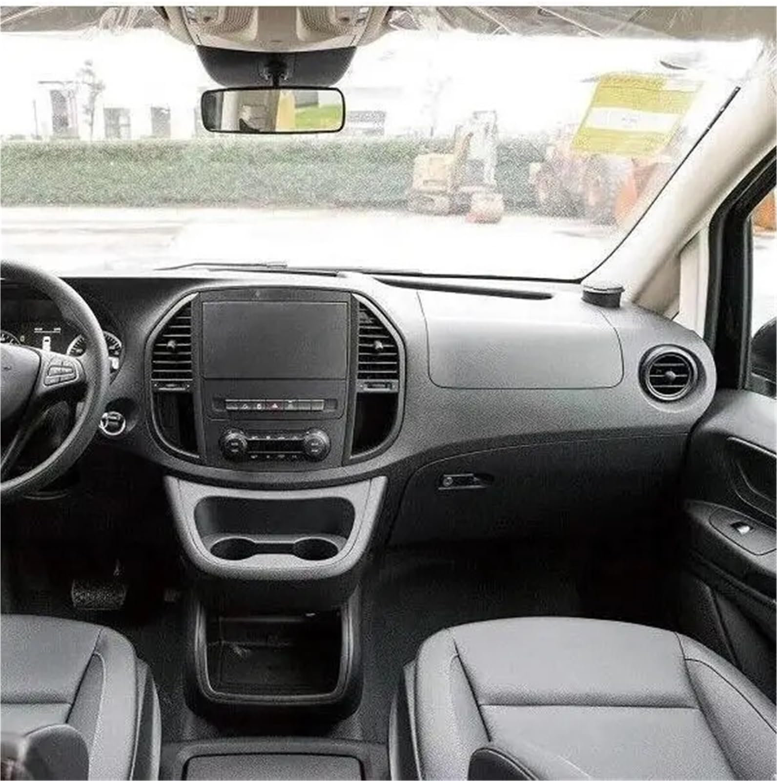 Boîtes Rangement Vito Lot 3 Boîtes Rangement Tableau Bord Mercedes Vito 2016-2023 - ABS Noir - Installation Rapide Milieu/Gauche/Droite Rangement Voiture Utilitaire