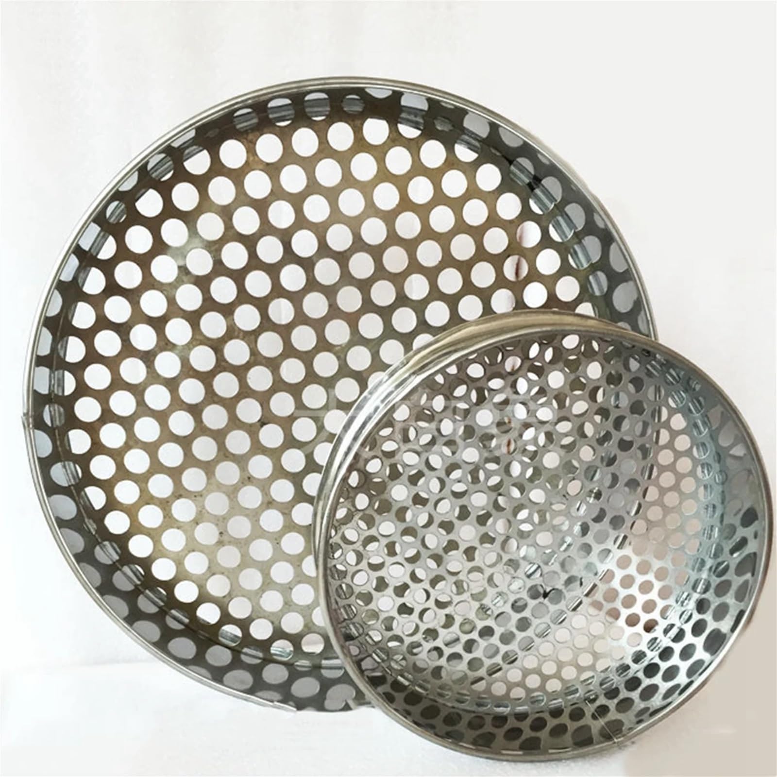 Lebensmittelfilter, rundes Lochsieb, 304 Edelstahl, 0,5–50 mm, für Küche, Lebensmittel, Bohnen, Sieb, Obst, Heidelbeere, Sieb (Lochdurchmesser 9 mm, 30 cm Durchmesser)
