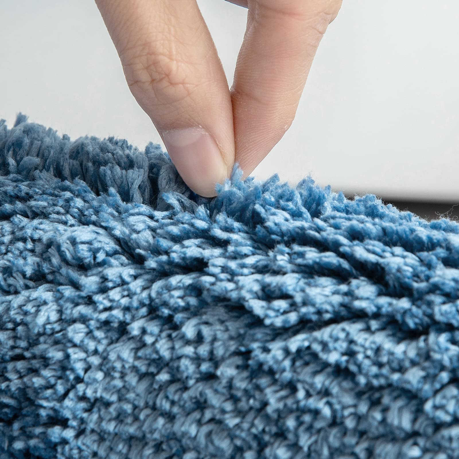 MIULEE Tappeto per Soggiorno 2 Pezzi Tappeto Assorbente Antiscivolo con Tappeti per Sala ad alta Idroscopicità in Microfibra Morbido per Camera da letto Cucina Ingresso 40X60 CM Blu