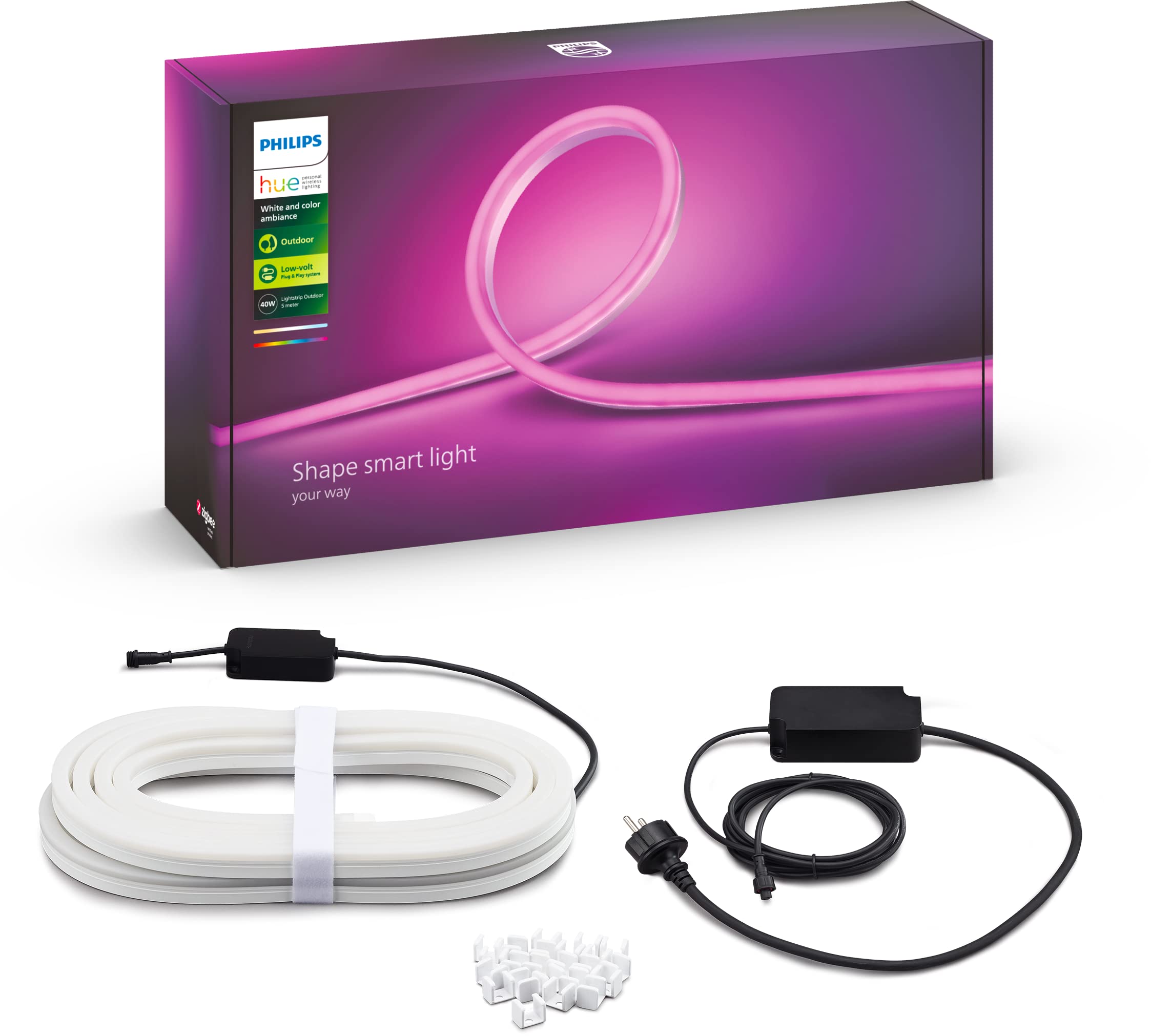 Philips Hue Outdoor (5m) 196-in Smart Plug-in LED Under Cabinet  