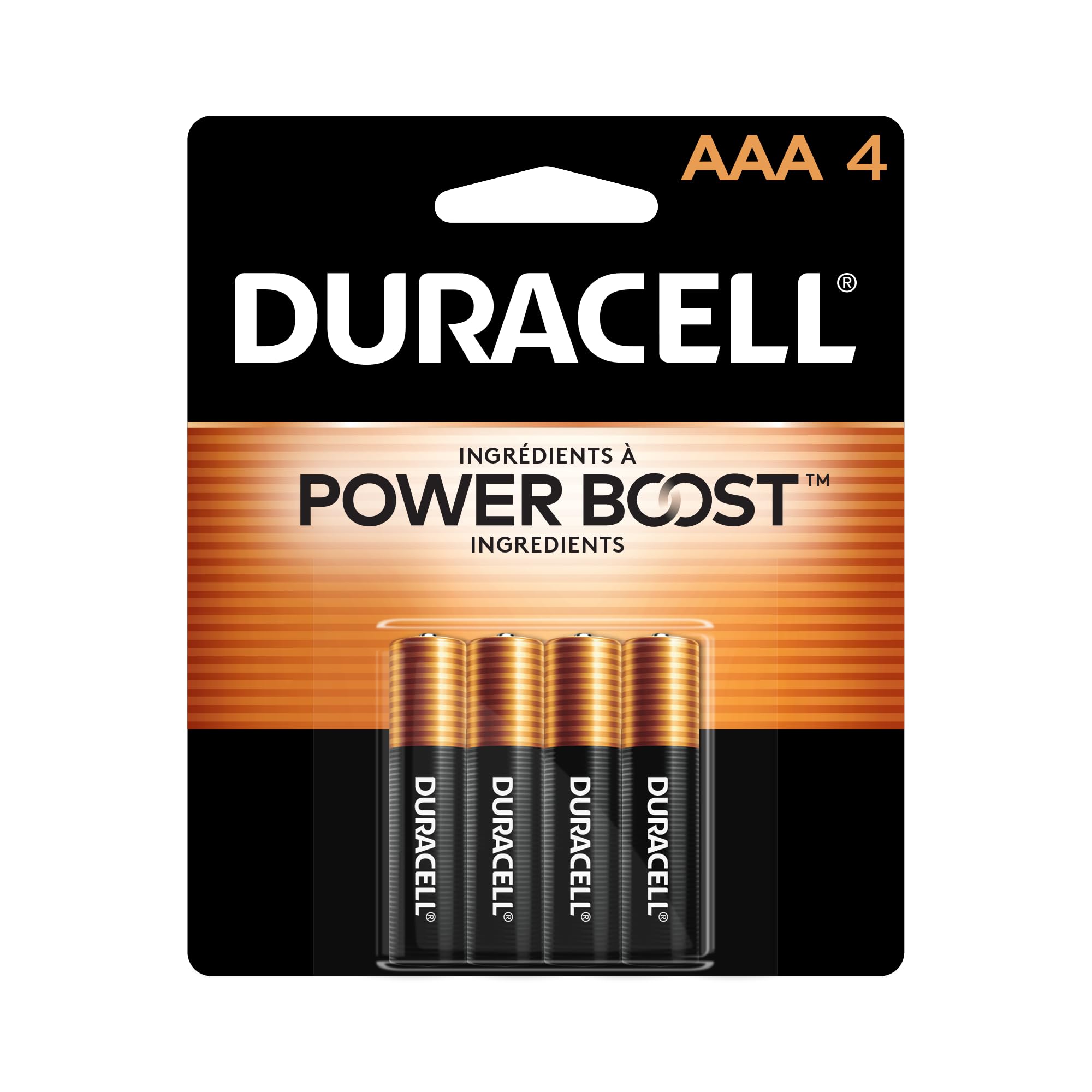 duracell coppertop aaa batteries with power boost ingredients 4 count pack triple a battery with long-lasting power alkaline aaa battery for household and office devices
