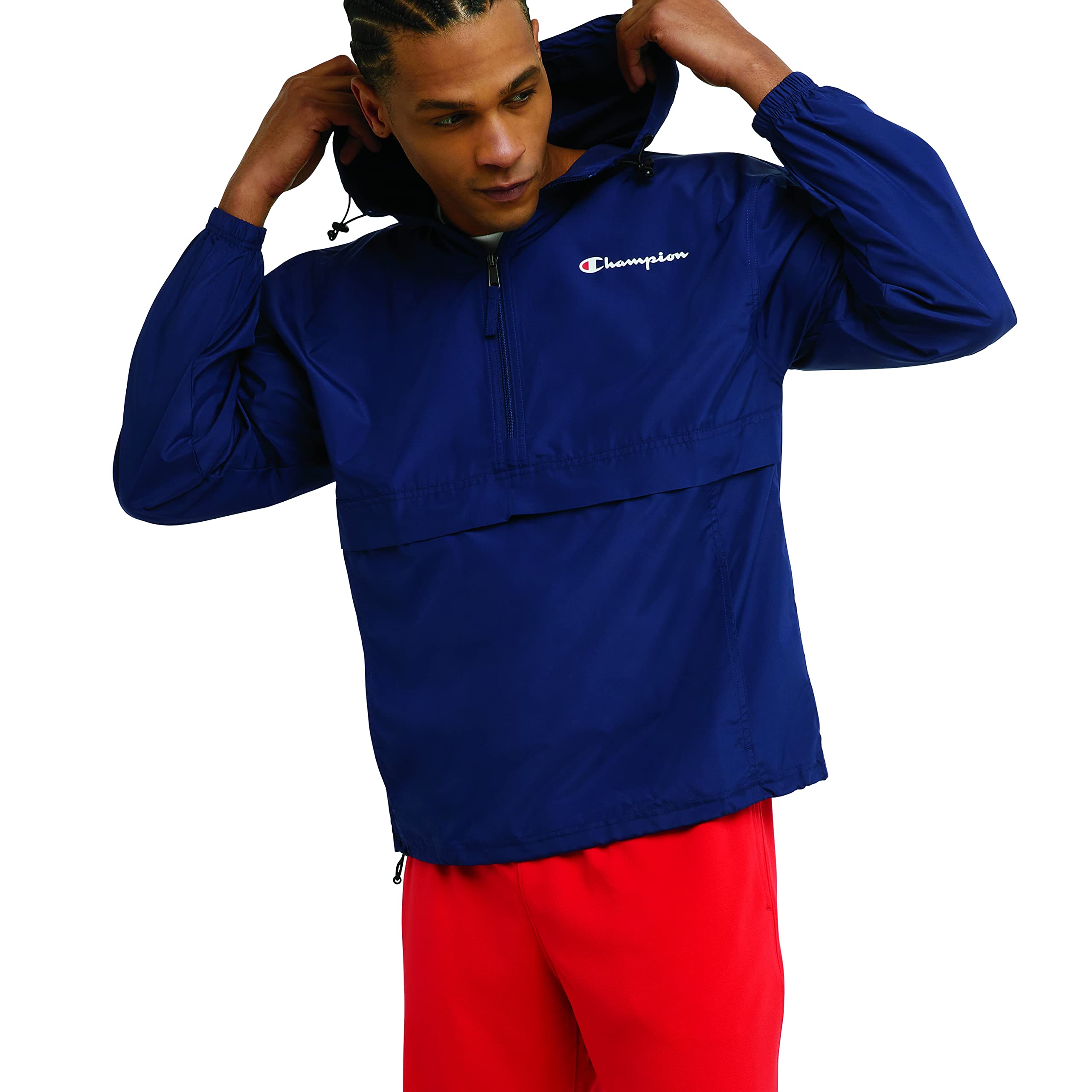 Champion-Womens-Packable-Print-Jacket-Wind-and-Water-Resistant-Hooded-Jacket-Prints-Script