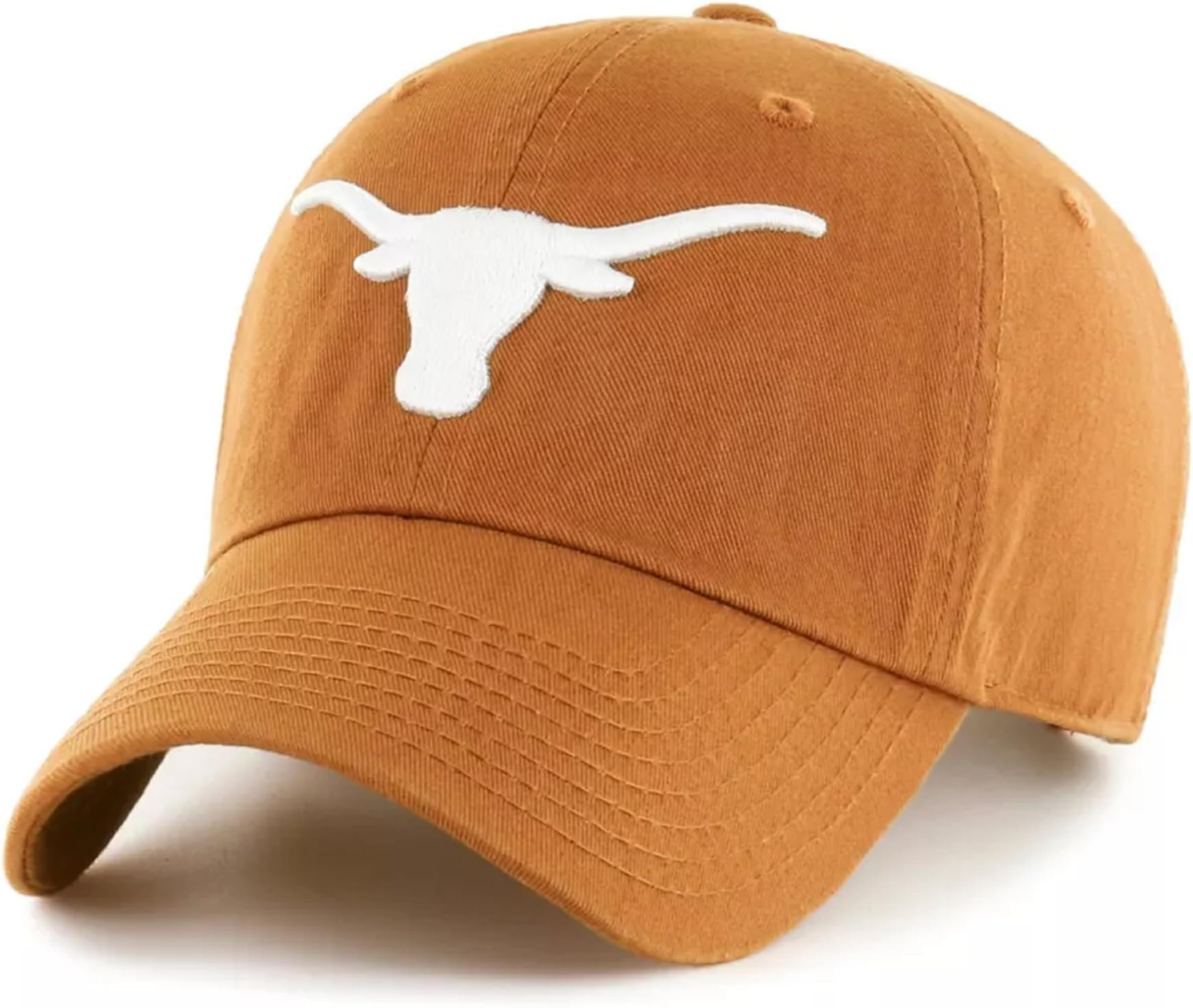 Officially Licensed Texas University Clean Up Hat Classic Relaxed Fit Adjustable Team Logo Embroidered Cap