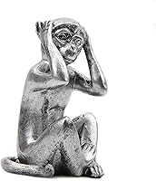 Vista 6 de Estatua de 3 monos sabios – hear no evil see no evil speak no evil monkeys estatua para decoración del hogar, figuras de monos para decoración