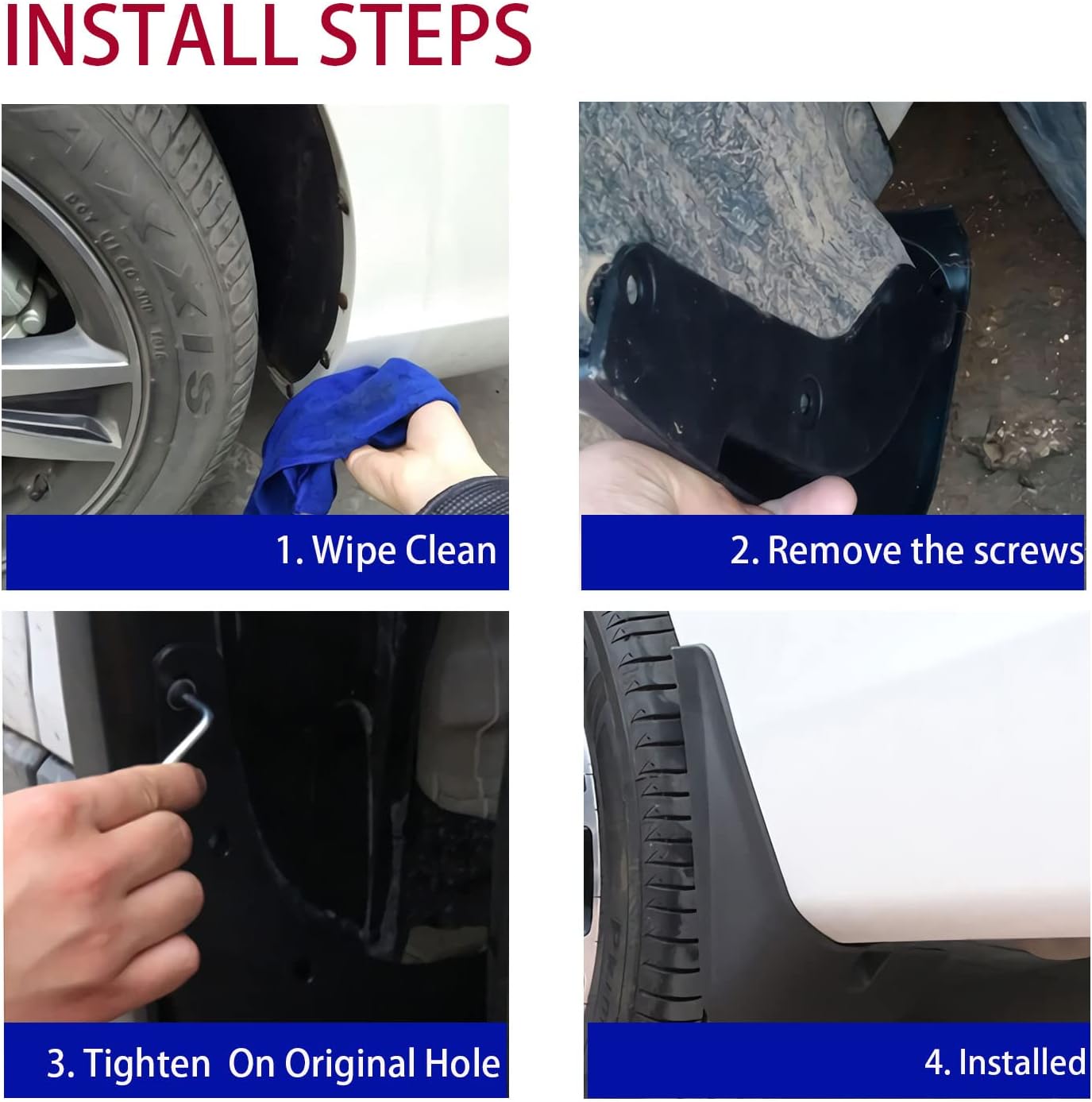 Mud Flaps for Toyota Camry LE XLE 2018 2019 2020 2021 Accessories Mud Splash Guard Front and Rear 4-PC Set