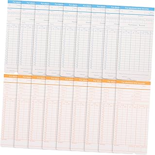 NUOBESTY Double-Sided Cards Paper 100 Sheets Employee Timeca