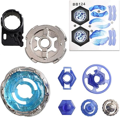 Miniatura 4 de Dwin Juguetes de batalla  Metal Fusion Spinning Top Toy BB-124 Kreis Cygnus 145WD con lanzador de destripador de agarre BeyLauncher LR