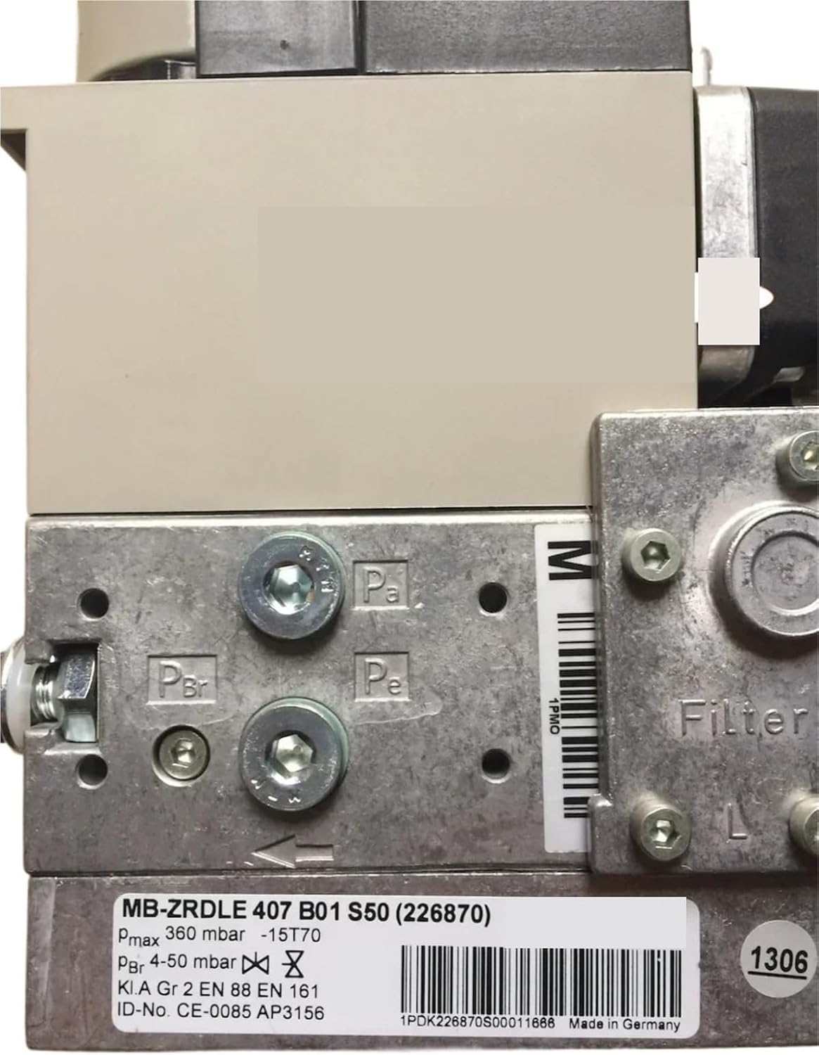 MB-ZRDLE407B01S50 Gas MultiBloc Combined Regulator And Safety Shut-off Valves Two-stage Function For Gas Burner