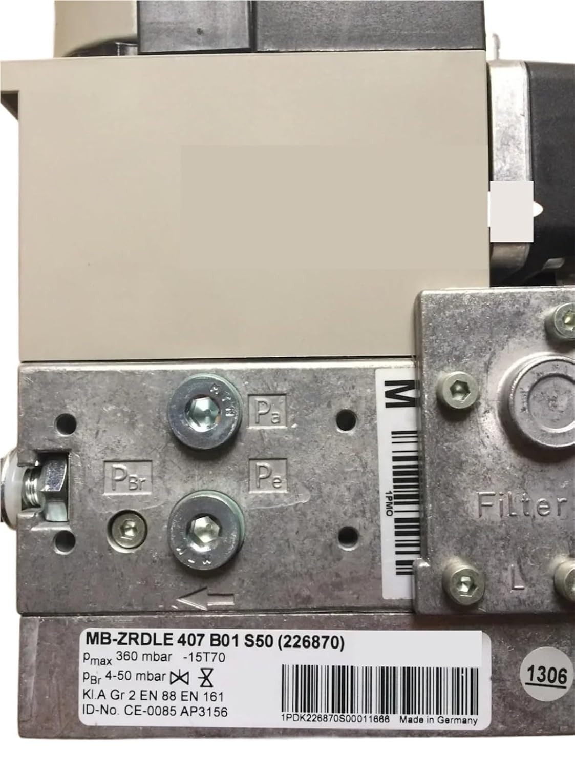 MB-ZRDLE407B01S50 Gas MultiBloc Combined Regulator and Safety Shut-Off Valves Two-Stage Function for Gas Burner