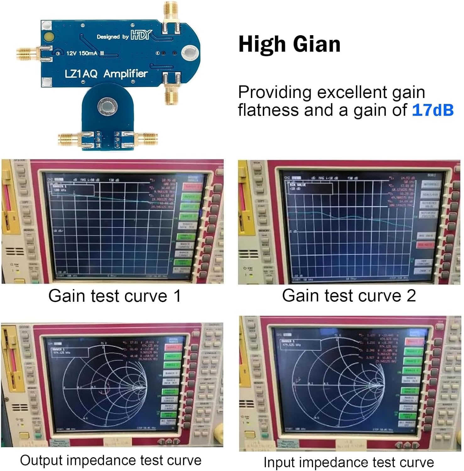 HFDY Antenna ad onde corte 50 KHz-500 MHz HF AM FM VHF UHF antenna magnetica ad anello per radio Ham (con amplificatore migliorato)