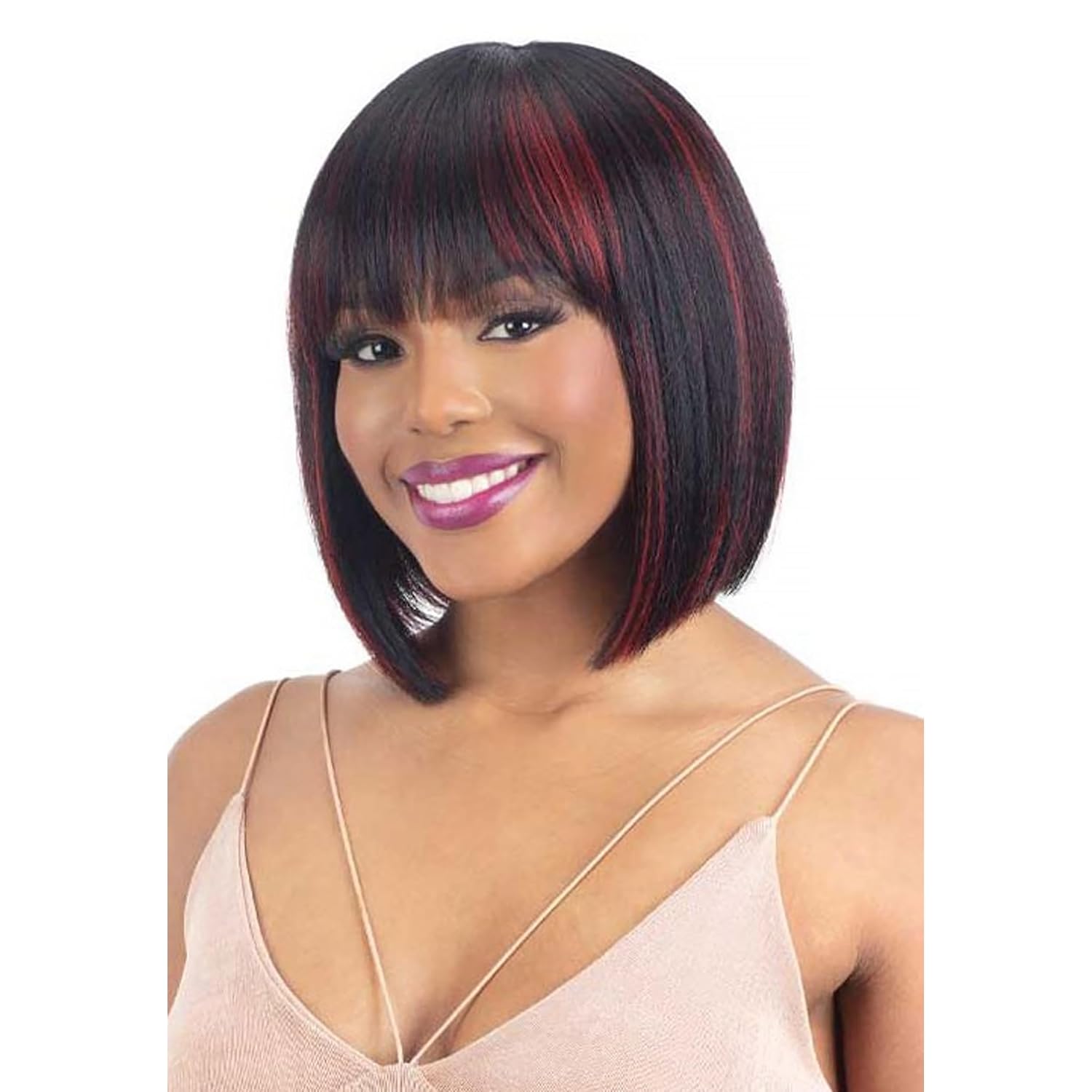 Free Tress Shake N Go Legacy Human Hair Blend Wig Victoria (HI-COPPER)