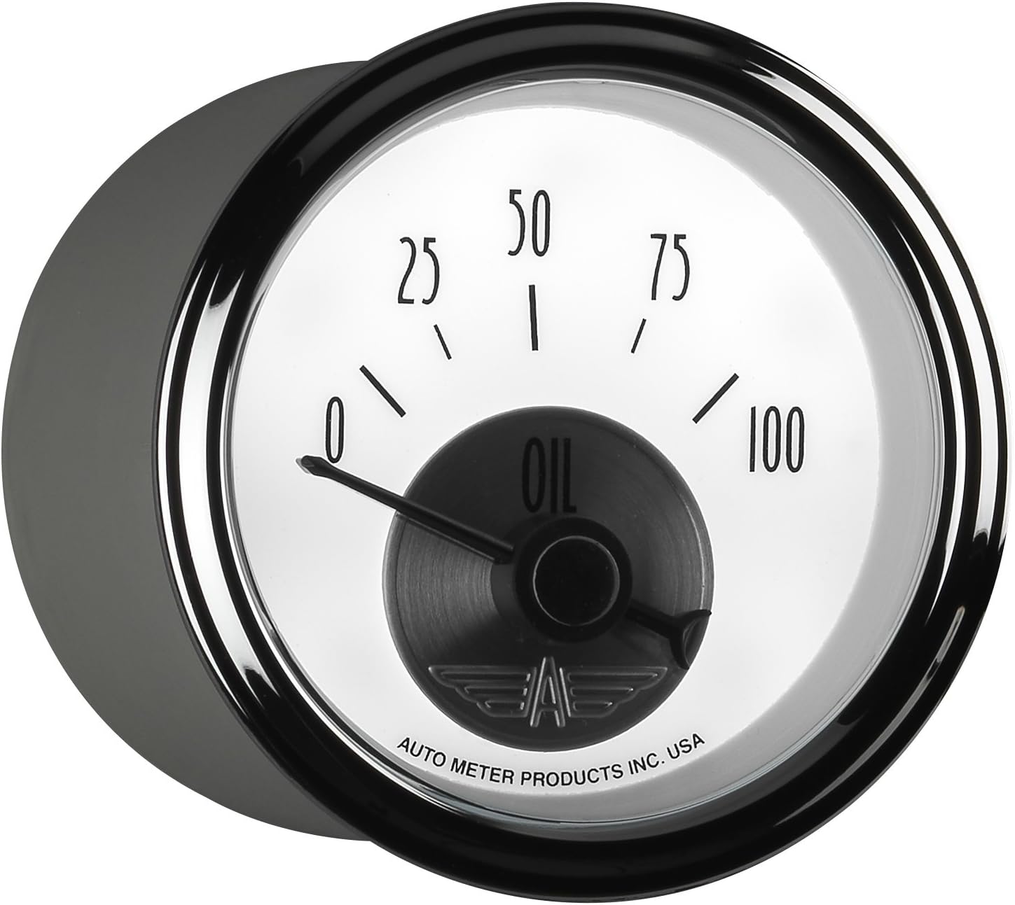 Auto Meter 2026 Prestige Pearl 2-1/16" Electric Oil Pressure Gauge (0-100 PSI, 52.4mm)