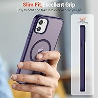 Vista 7 de SUPFINE - Funda magnética para iPhone 11, apta para MagSafe (protección contra caídas de grado militar, 10 pies), delgada, translúcida, a prueba