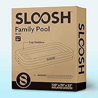 Vista 8 de SLOOSH - Alberca inflable para adultos con asientos, de 120 pulgadas x 72 pulgadas x 22 pulgadas, de tamaño completo, resistente, gruesa, por encima