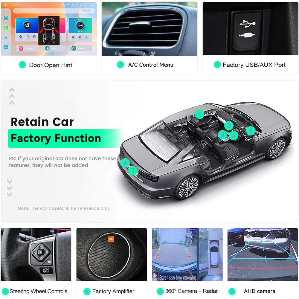 12.1 Inch Tesla Style Screen Android 11.0 Car Stereo for Mercedes-Benz ML GL W164 X164 2012-2016 Car GPS Navigation Multimedia Player Radio Tape Unit (4-64GB CarPlay) image 7 of 9 B0DM1Y9QY3