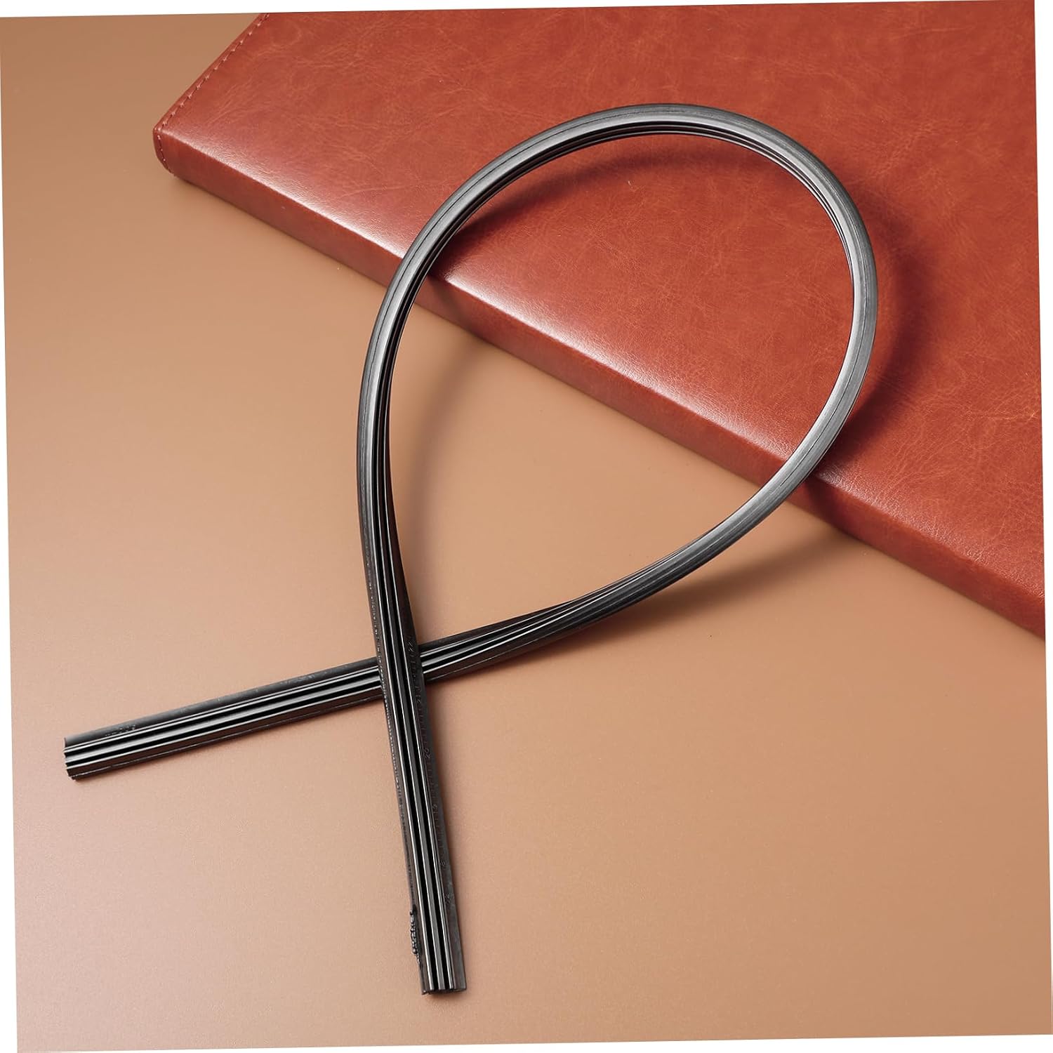 2pcs Auto Car Wiper Rubber Strips Durable Black Windscreen Wiper Replacement Easy Install Fits Vehicles for Windshield Maintenance