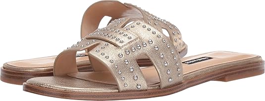 nine west genesia studded slide sandals