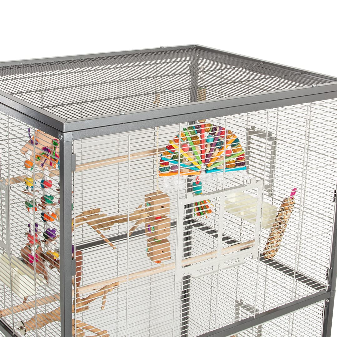 Montana Cages | Voliere, Zimmervoliere, Käfig Casa 90 - Antik/Platinum