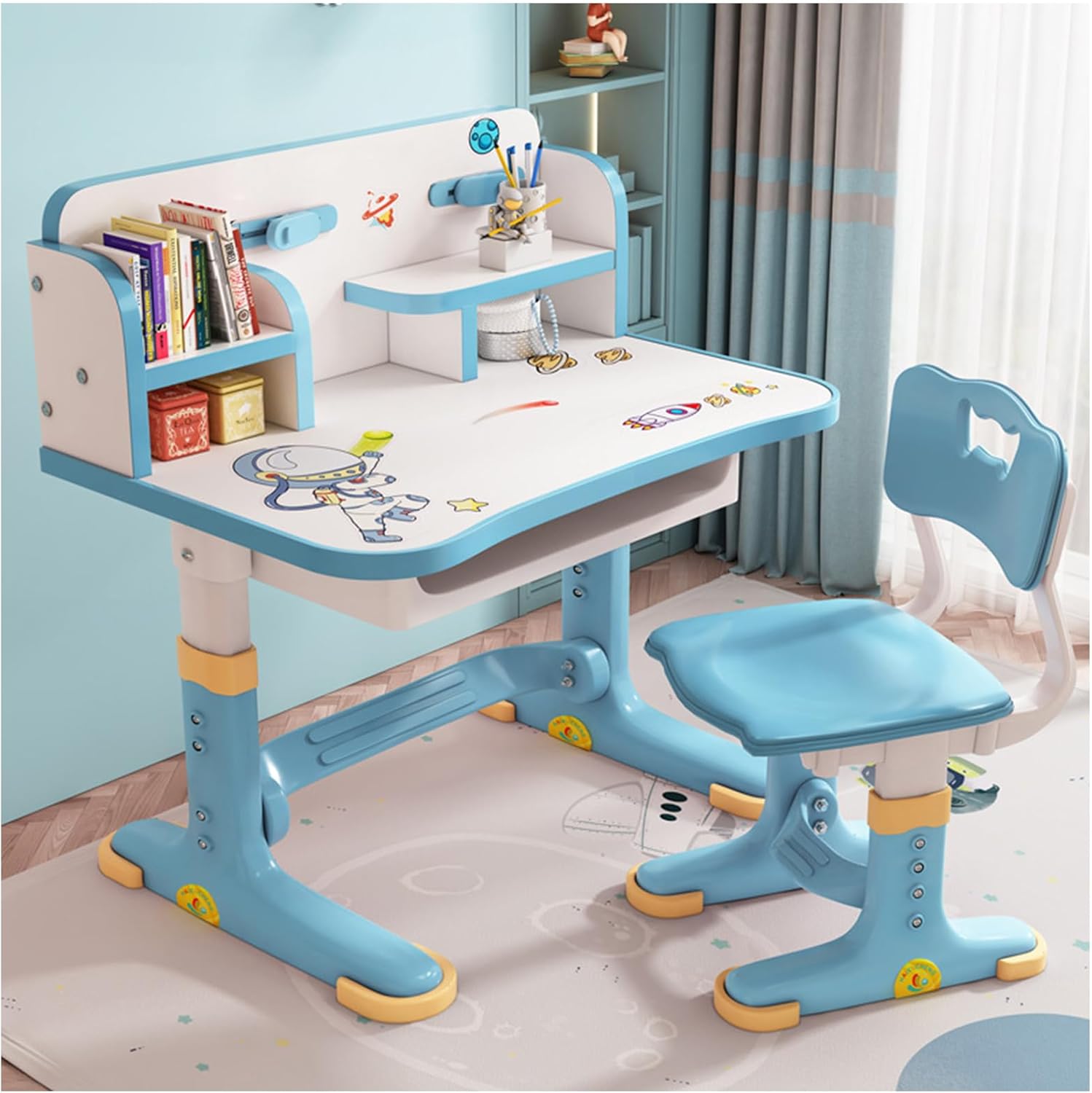 Frogued Kids Table and Chair Sets, Study Table for Kids Adjustable