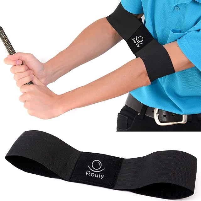 Golf Swing Trainer Aid Swing Correcting Arm Band Swing Easy Black