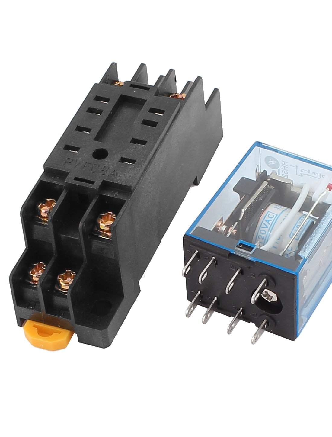 sourcing map 2 x AC 110V/120V 5A Spule DPDT 8Pins Rotlicht Aller Zweck Leistung Relais Basis