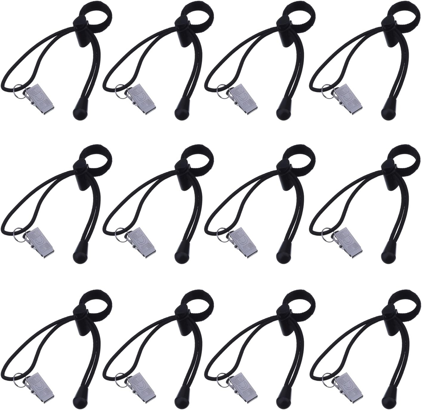 Mudder Backdrop Background Clips Holder for Photo Video Studio, 12 Pack, Black