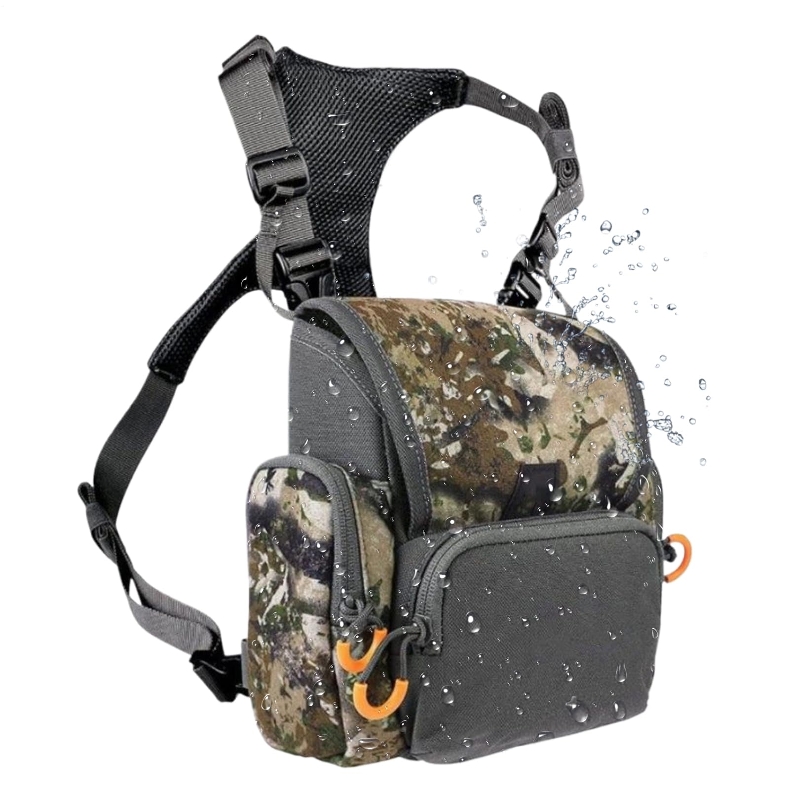 Brusttasche für Herren Bequeme verstellbare Gurte, Multi-Taschen Sport | Teleskopträger Outdoor Brusttasche Für Männer, Frauen, Angeln, Wandern, Radfahren, Spazierengehen, Bergsteigen, Vogelbeobac