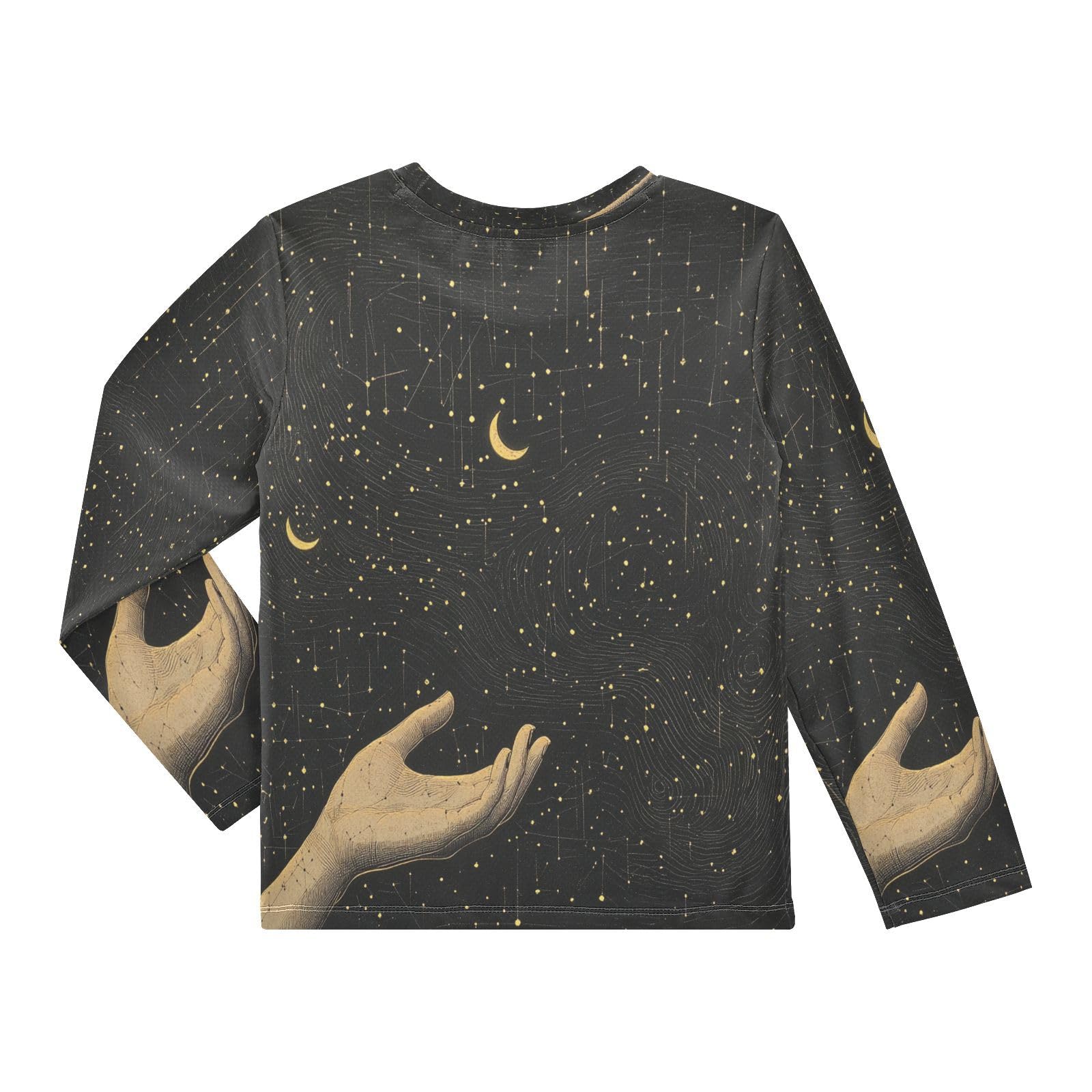 Astrology Hand Rash Guard Shirt for Boys Sun Protection Shirt for Toddler Kid UPF50+ 5-6T