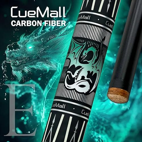 Miniatura 2 de CueMall - Tacos de billar de 58 pulgadas, 2 piezas, palos de billar de fibra de vidrio de 0.492 in, palillos de billar de 19 onzas, tacos de billar