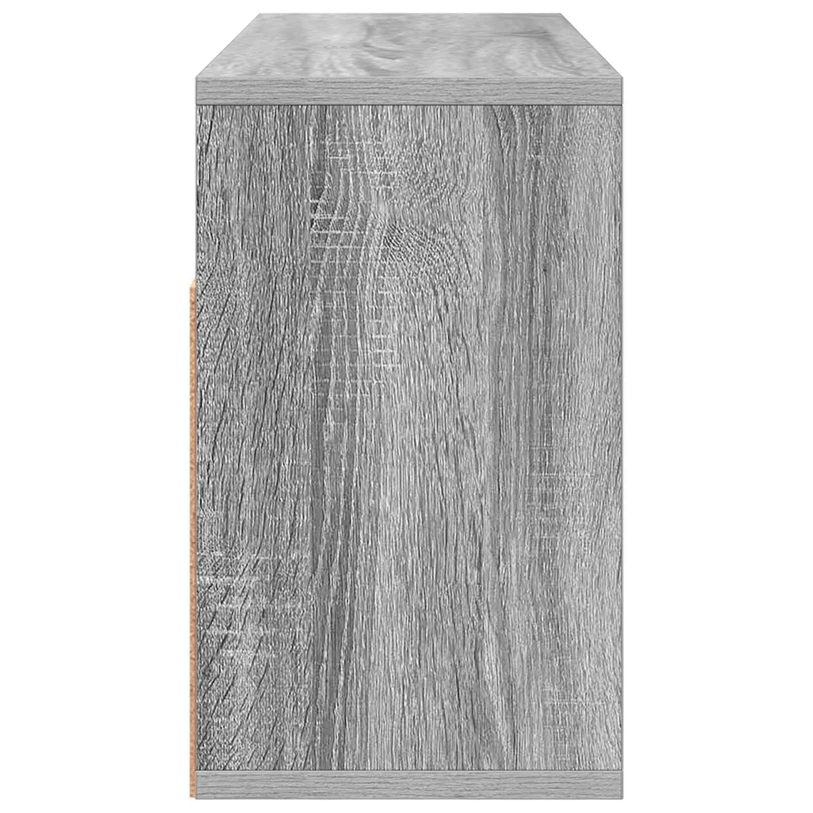 Mobiletto basso con 3 cassetti, grigio Sonoma, 72 x 22,5 x 38 cm