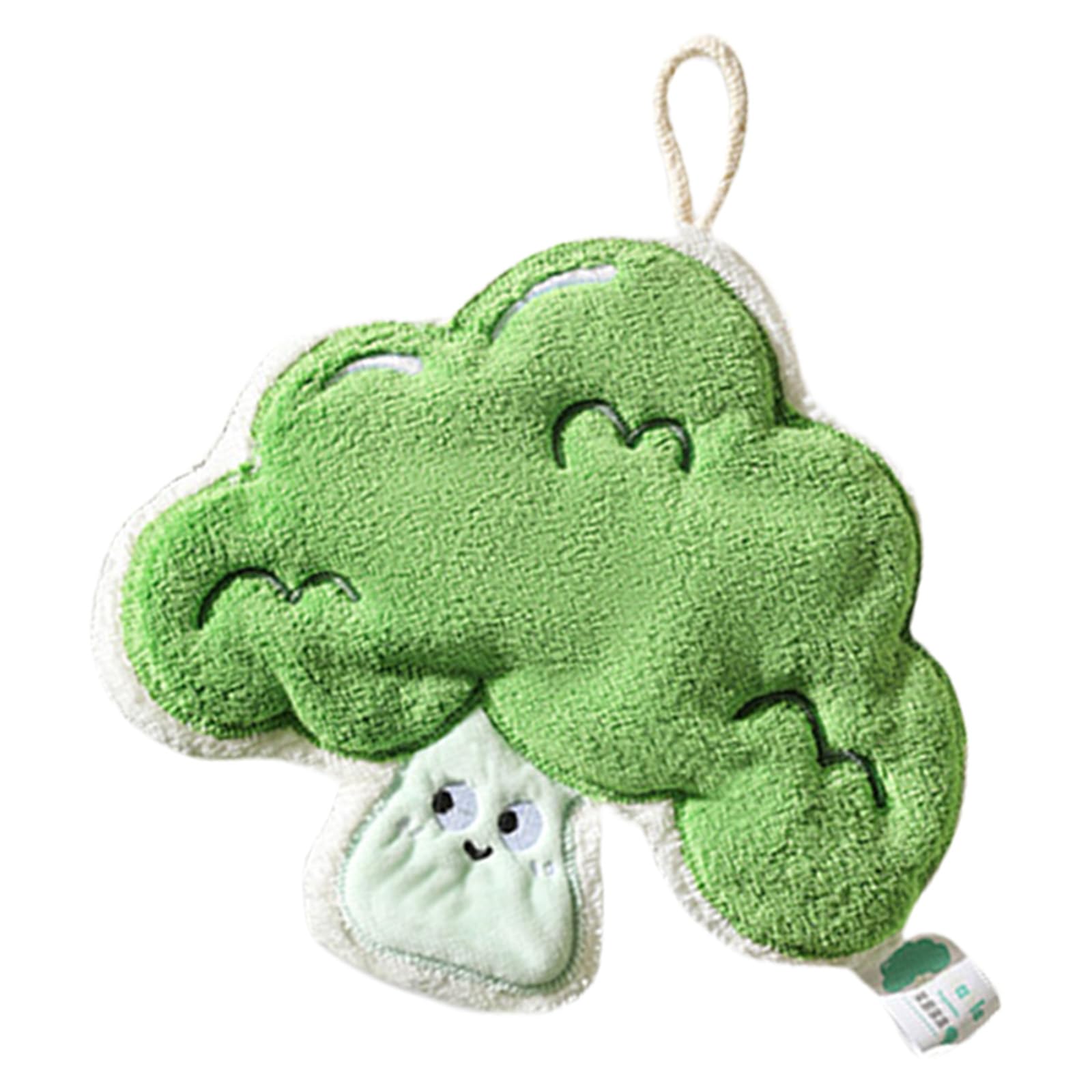 Tsophreniq Highly Density Fiber Plushes Hand Towel Vegetable Styles Wipe Rag Durability NonShedding Handkerchief for Kitchens Plushes Hand Towel