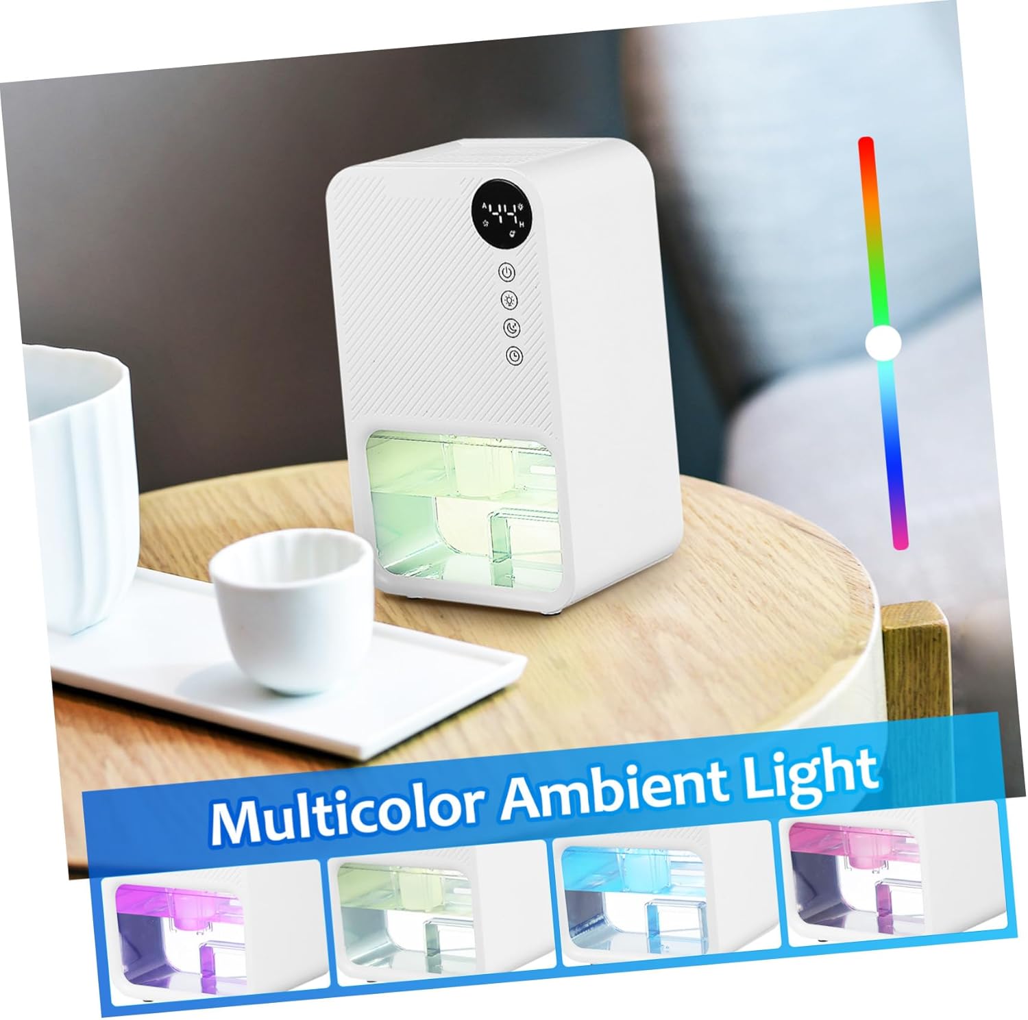 Small Portable Dehumidifier for Home and Rv Quiet Operation with LED Light Efficient Moisture Removal for Bedroom Bathroom Basement US Plug Voltage