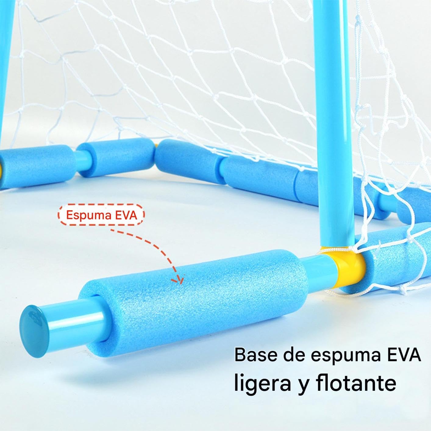Genérico Portería De Baloncesto para Piscina - 2 en 1 Portería de Fútbol Flotante para Piscina con 2 Balones y 1 Bomba, Interactivo de Agua con Aro de Baloncesto para Niños y Adultos Desde 4 Años