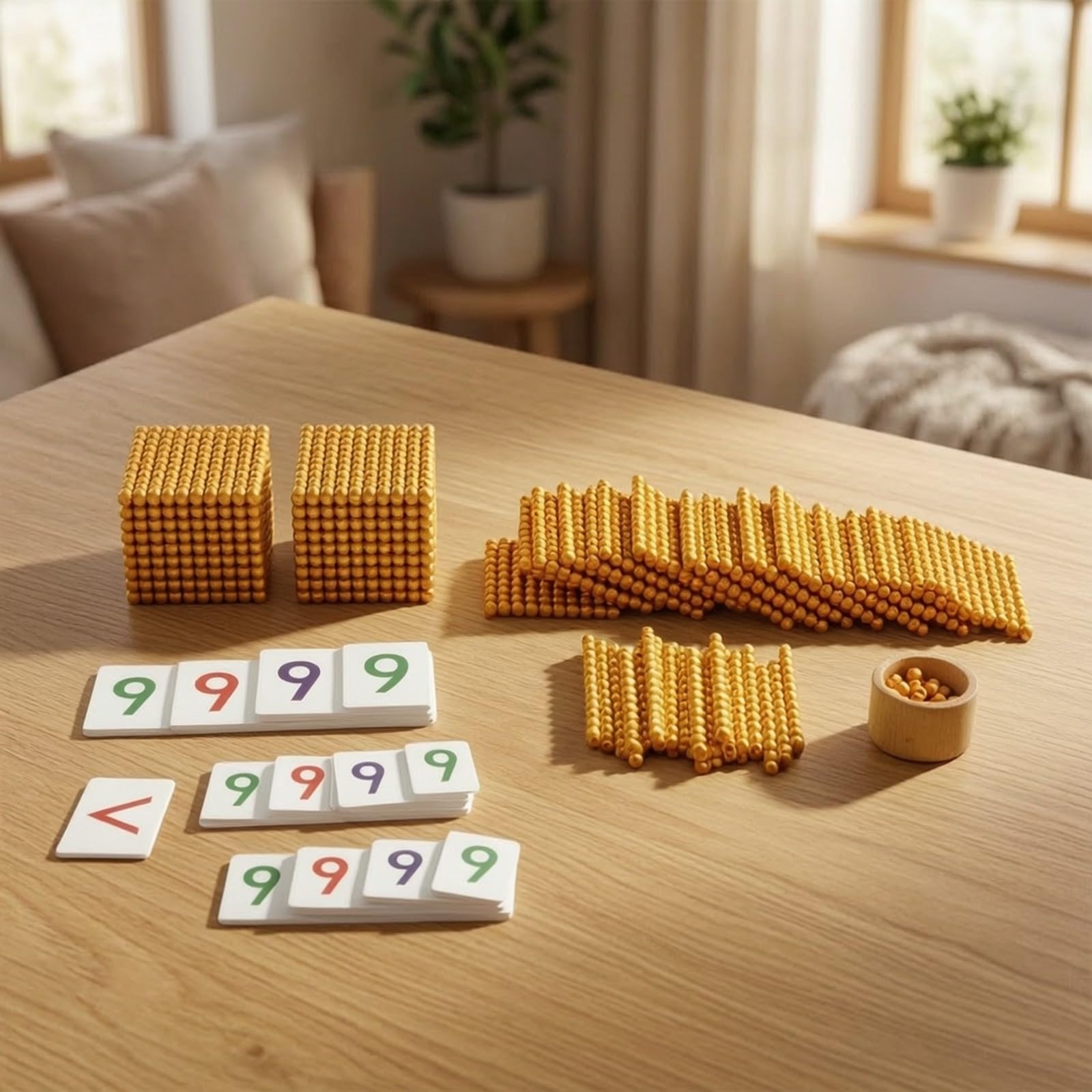 Child-Centered-dezimalsystem-mathematikspiel Mathematisch Mathe-Lernspiel mit Mathekarten Anschaulich Zählspiel mit für Homeschool-Eltern