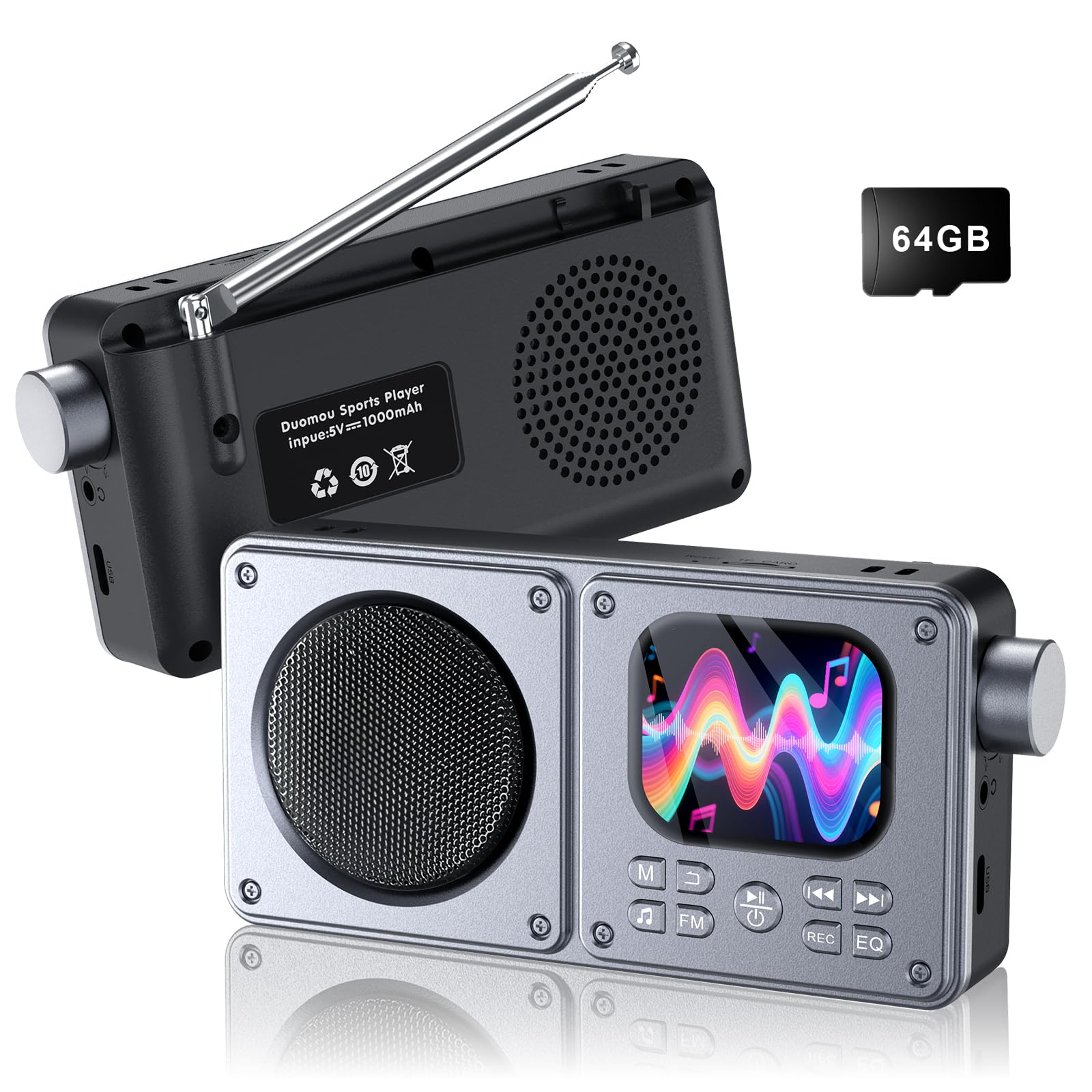 Amazon.co.jp: mp3プレーヤー 64GB 最大128GBまで拡張可能 Bluetooth5 