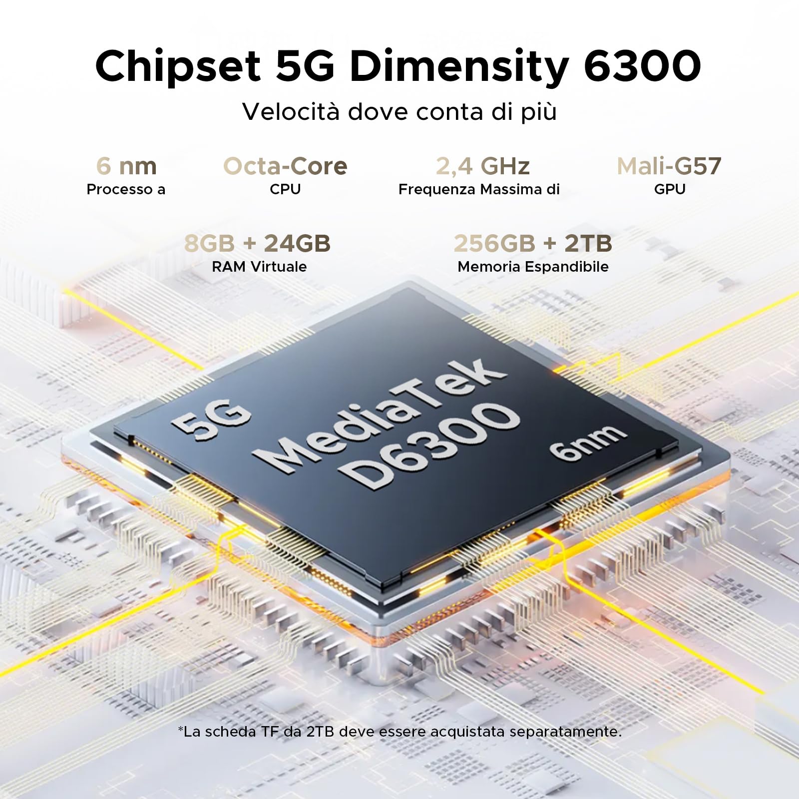 DOOGEE Fire 7 Ultra Rugged Smartphone 5G Andriod 15, 32GB+256GB, 13000mAh Telefono Indistruttibile, 64MP, Dimensity 6300 Octa Core/Bluetooth Walkie Talkie/POC/PTT/SOS/M6/125dB/3.5W Altoparlante-Grigio