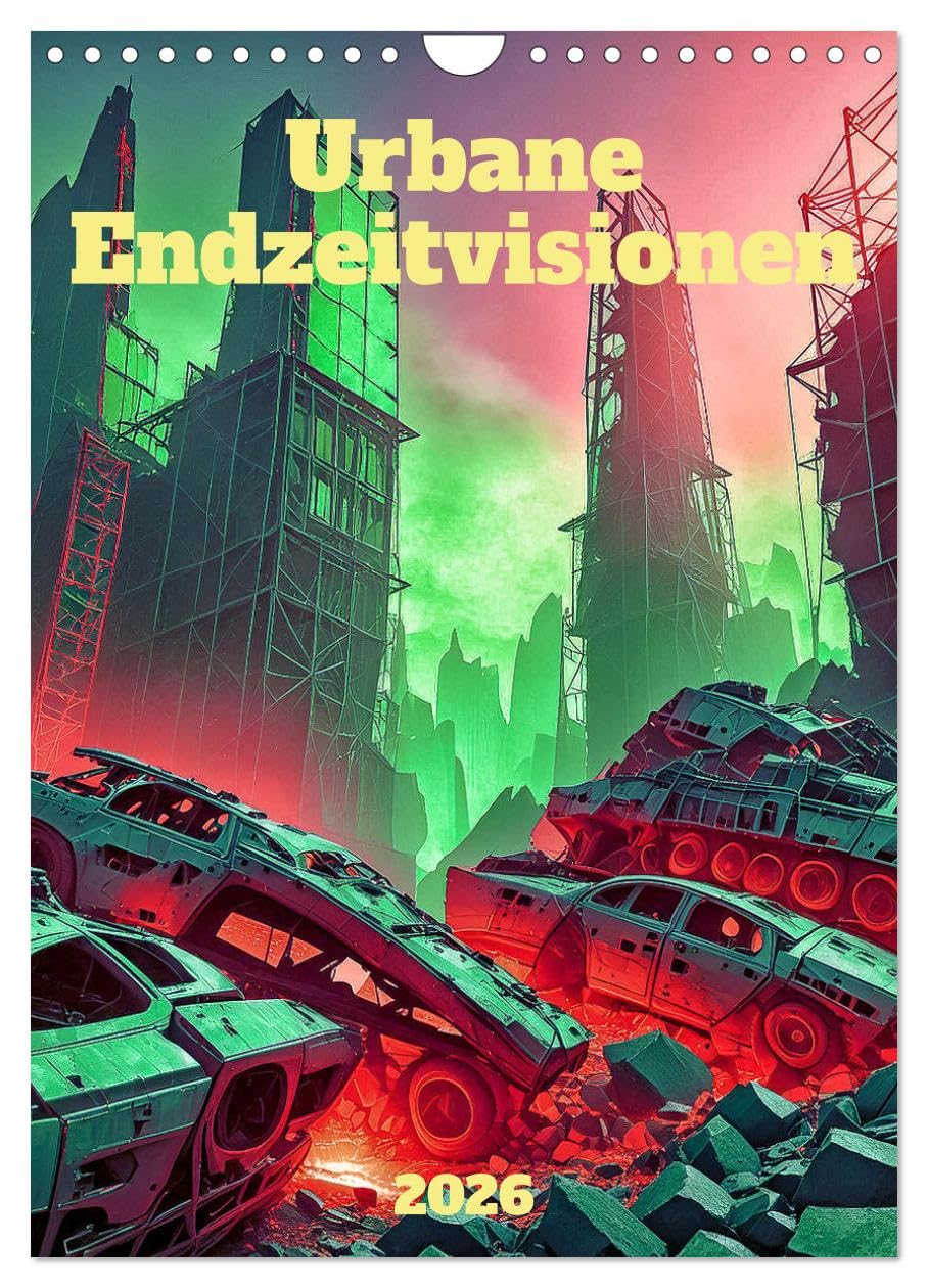 Urban visions of the end times UK-Version (Wall Calendar 2026 DIN A4 Portrait), CALVENDO 12 Month Wall Calendar — image 1