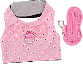 Ipetboom 2 Peças Roupas De Coelho Arnês De Coelho Trela Arnês De Coelho Com Trela Colete De Coelho Arnês Suprimentos De Coelho Alça De Coelho Furão Arnês De Cobaia Arnês De Rato Tecido De