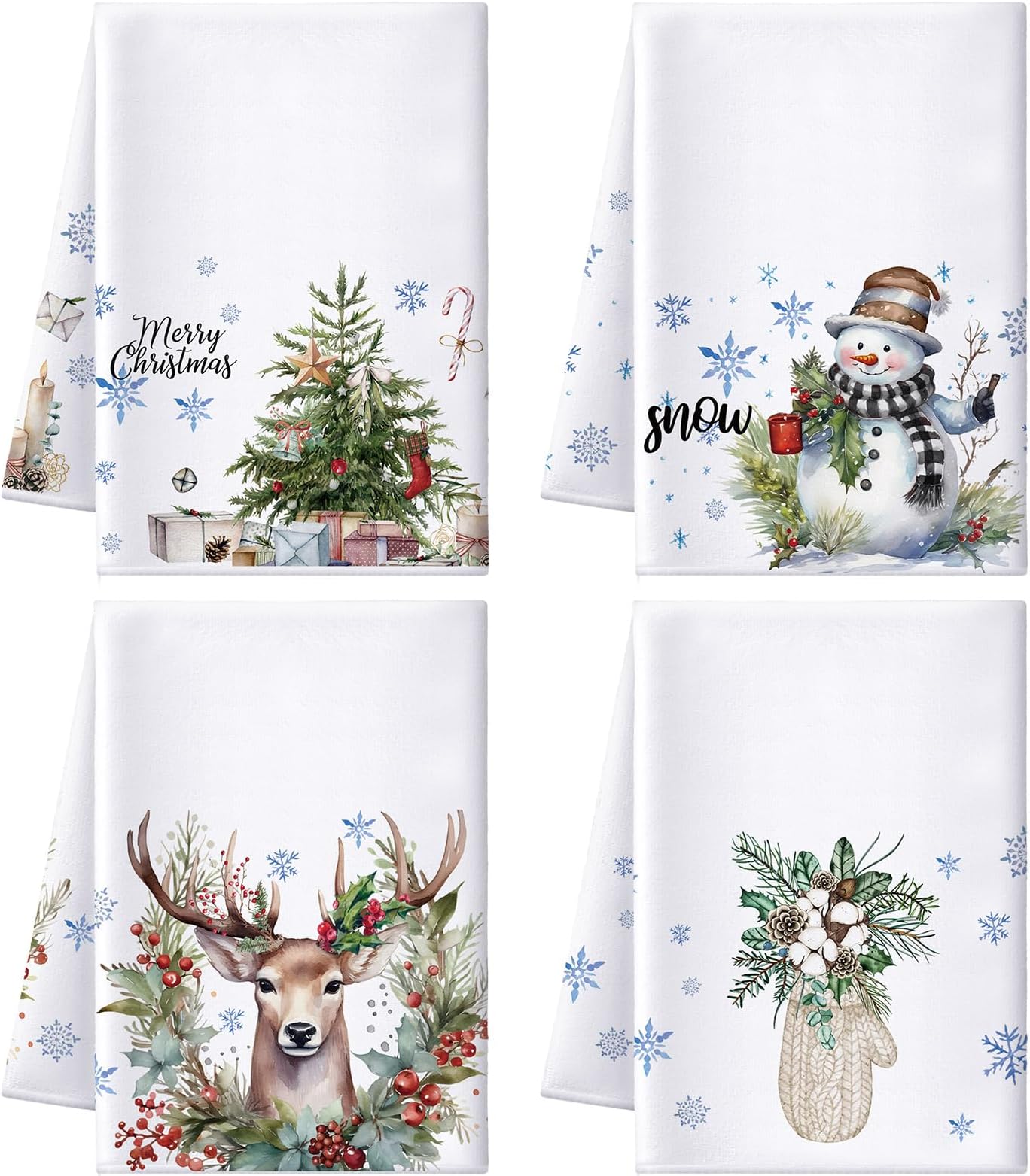 Reindeer christmas towels