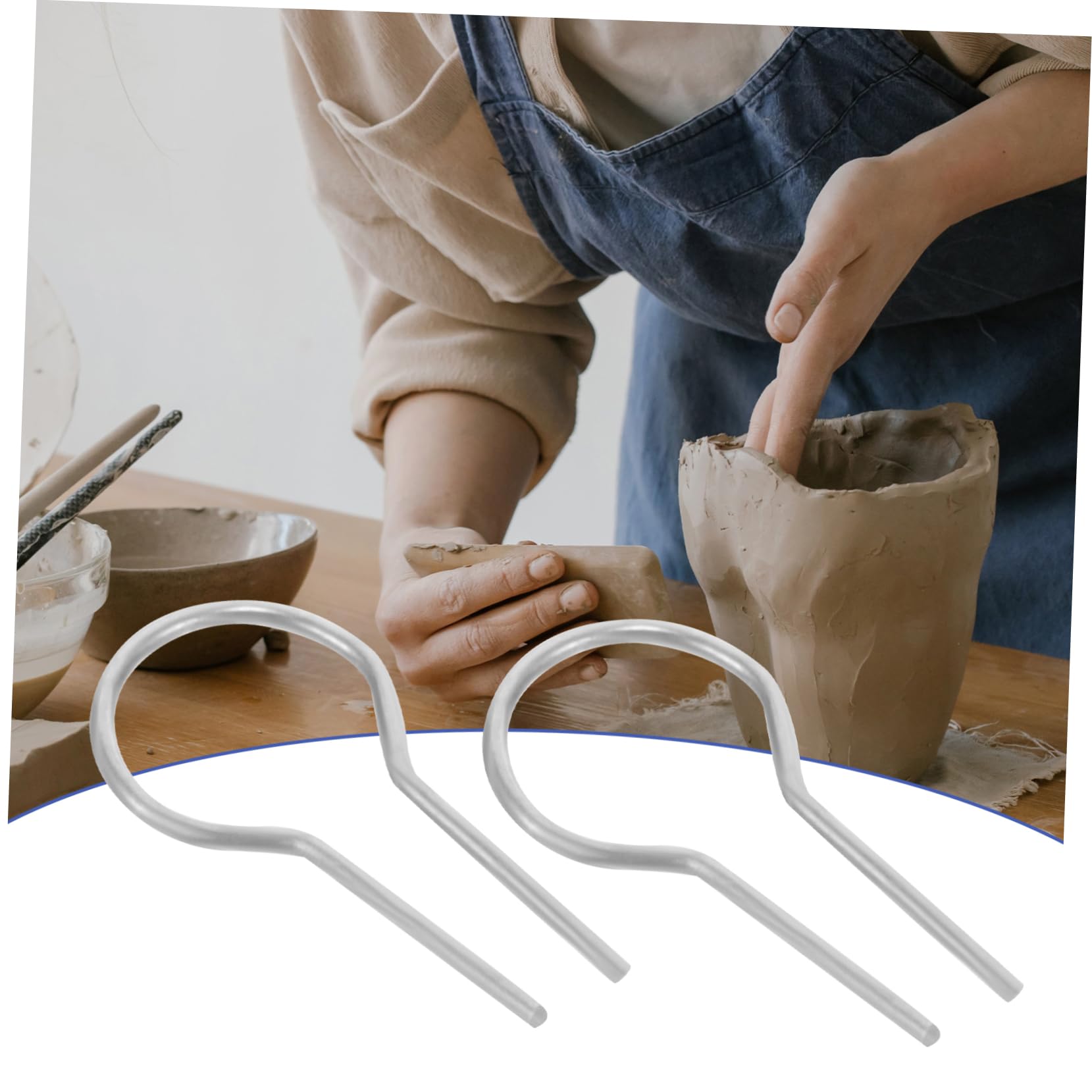 Housoutil 100Pcs Shaped Hanging Burning Needles for Pottery Kiln Durable Firing Tools for Hanging and Burning Crafts