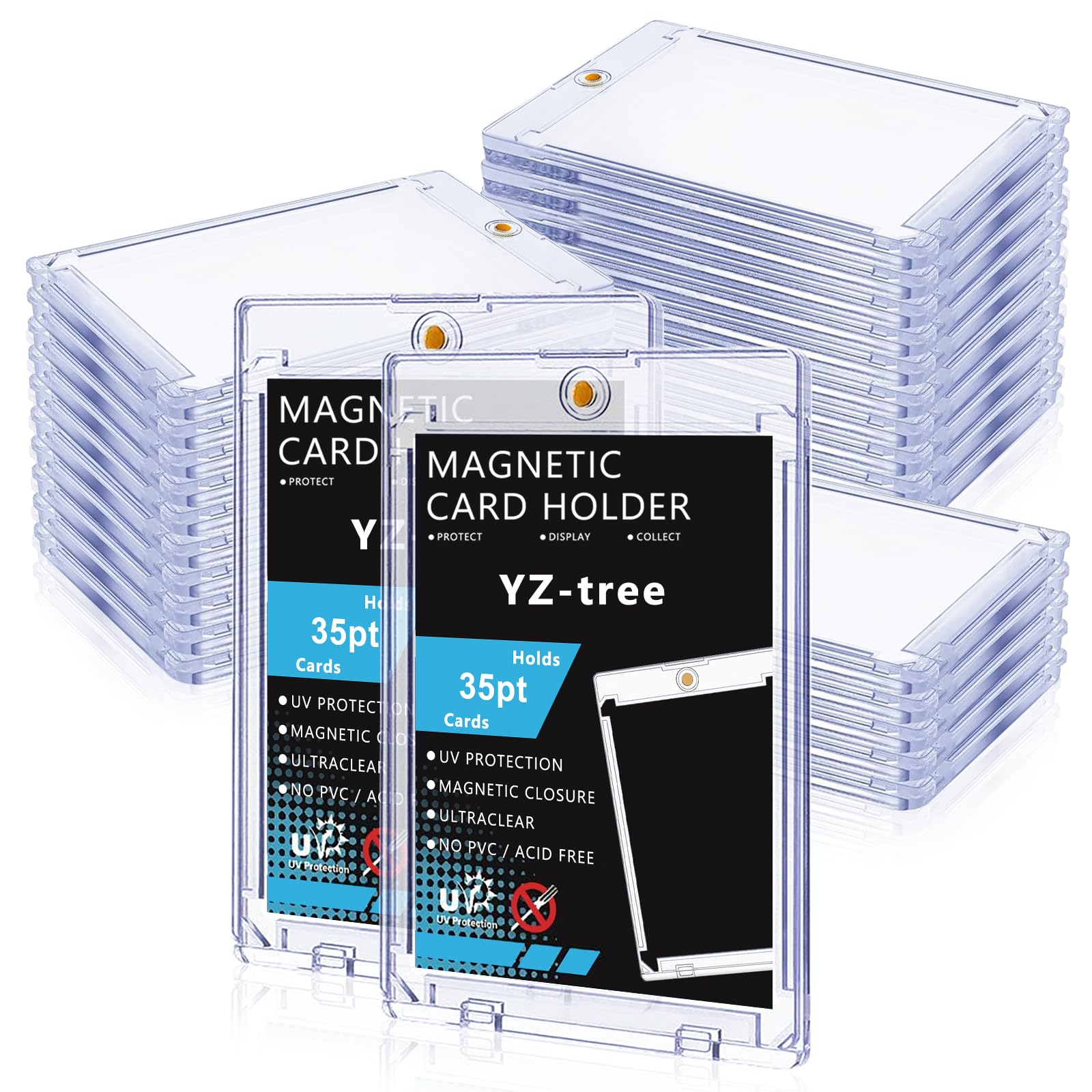 204ct Magnetic Cards Case: Ultra Slim 35pt One Touch Card Holder